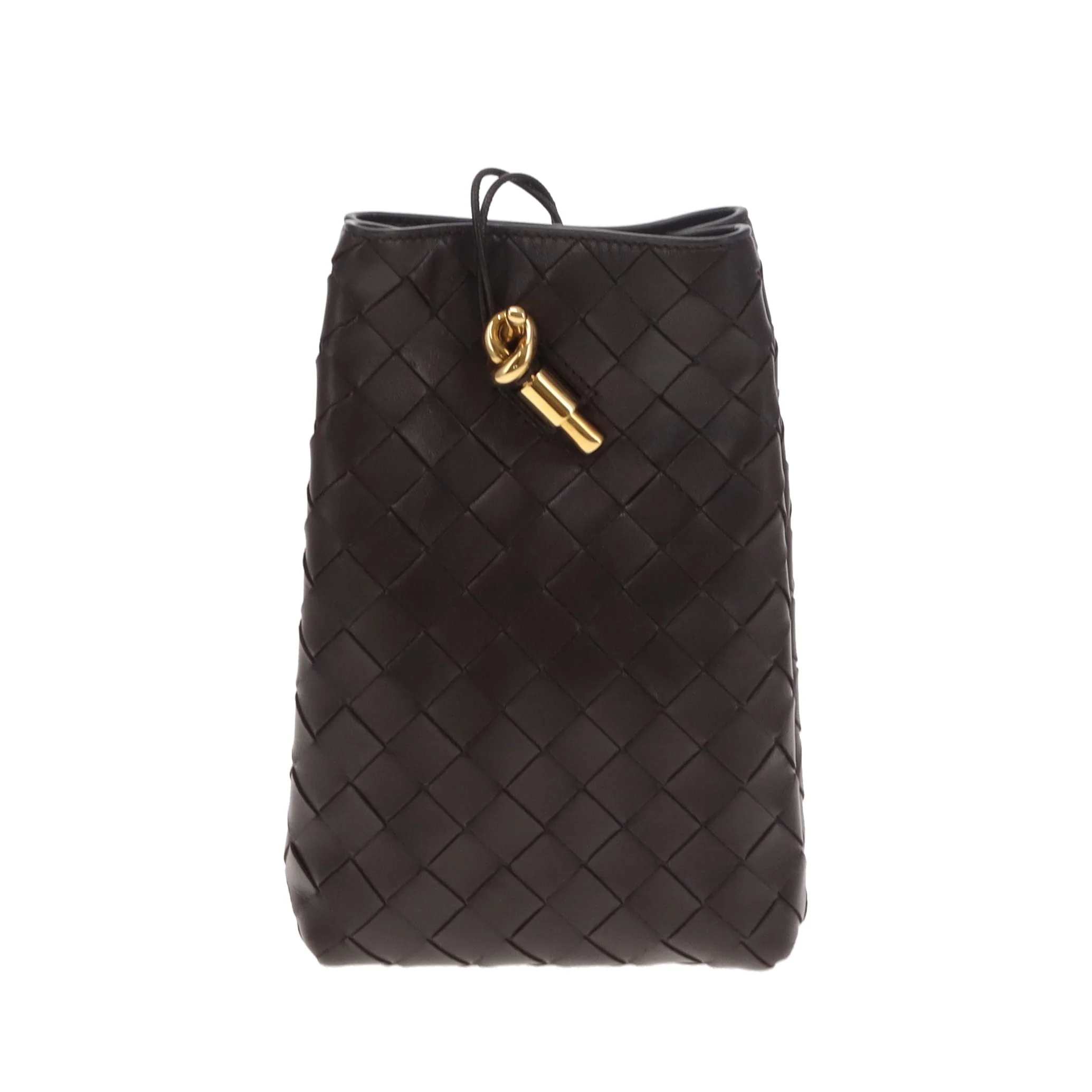 Bottega Veneta Andiamo Phone Pouch Fondant GHW
