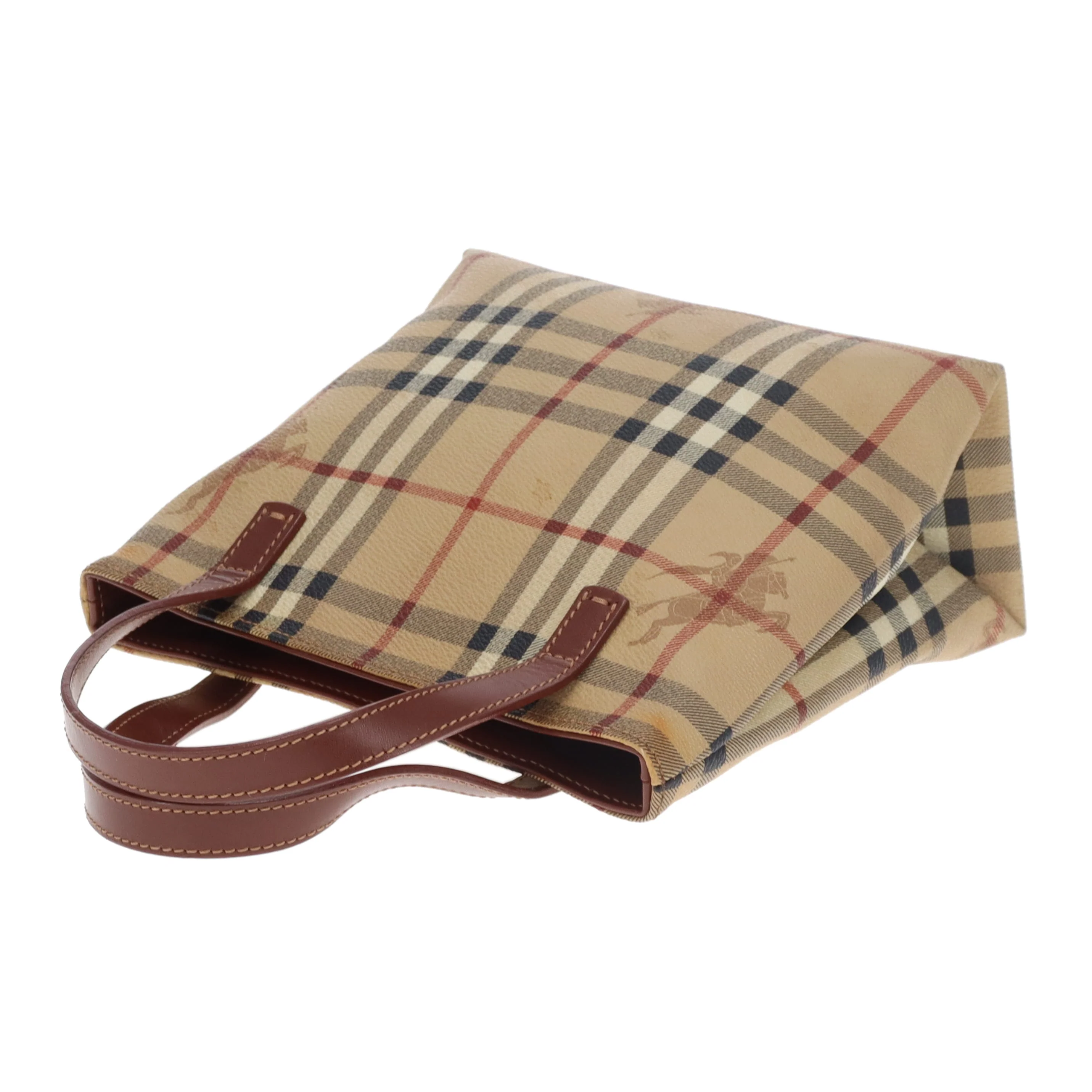 Burberry Tote Mini Haymarket Check and Leather - Image 11