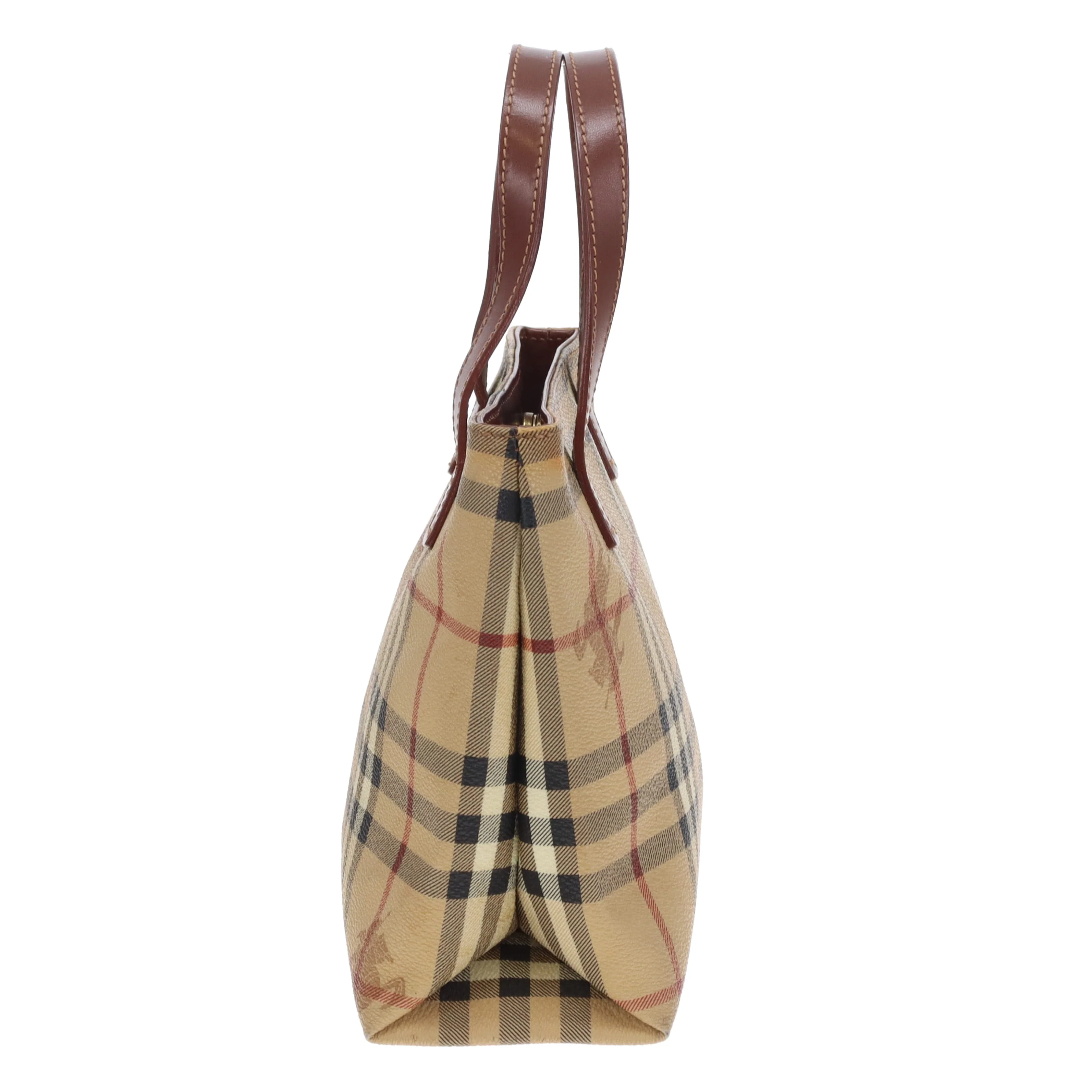 Burberry Tote Mini Haymarket Check and Leather - Image 4