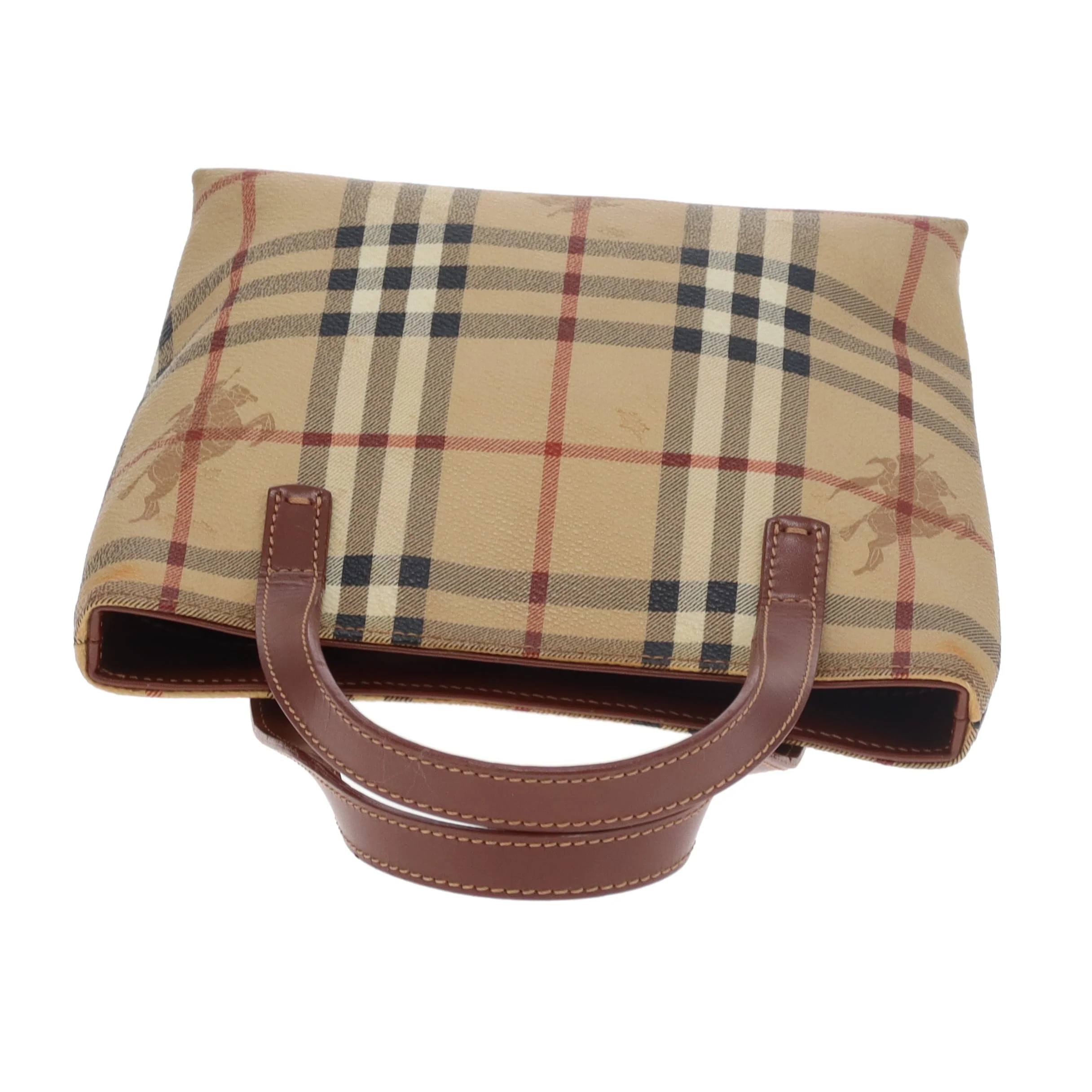 Burberry Tote Mini Haymarket Check and Leather - Image 7