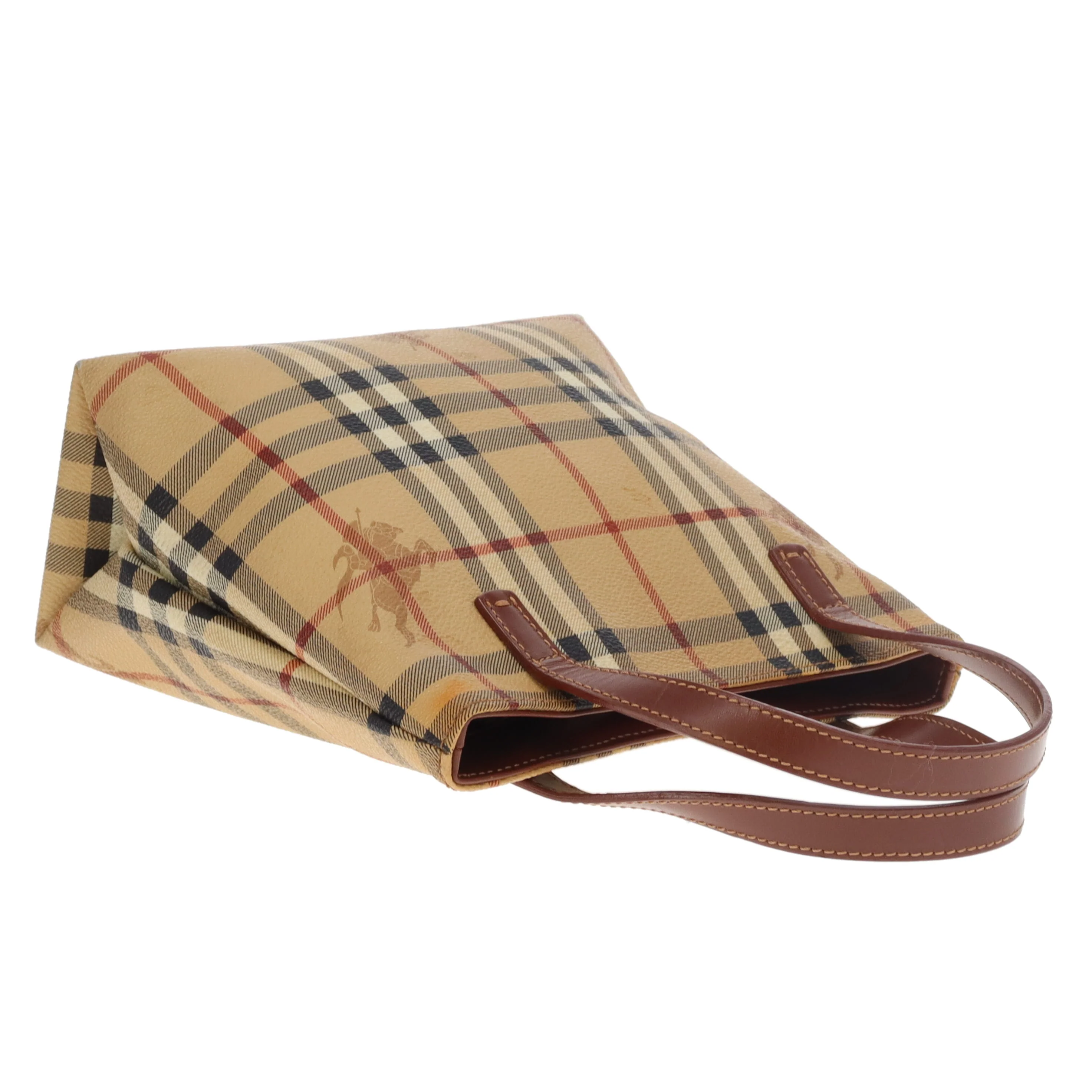 Burberry Tote Mini Haymarket Check and Leather - Image 8