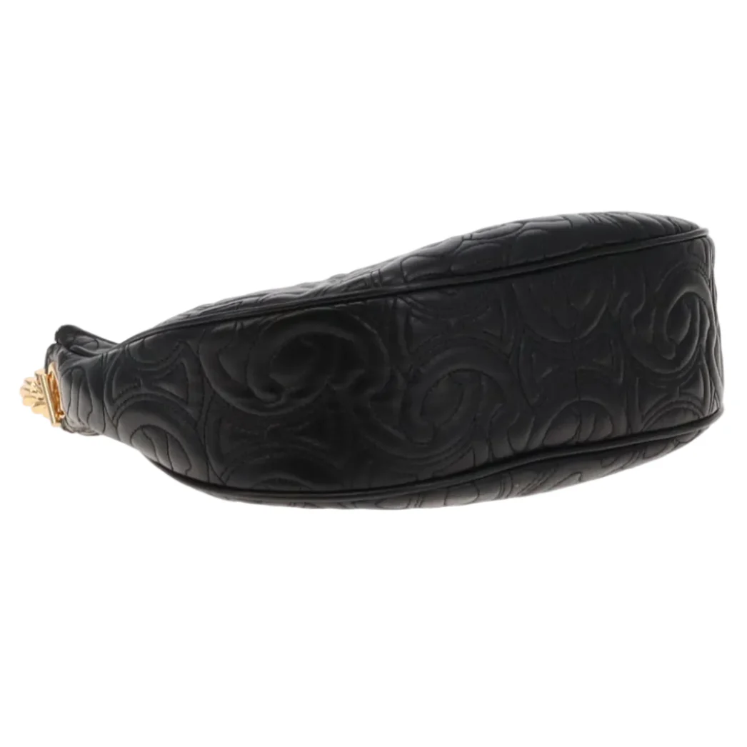 Celine Black Triomphe Quilted Leather Ava Chain Shoulder Bag 2022 - Image 10