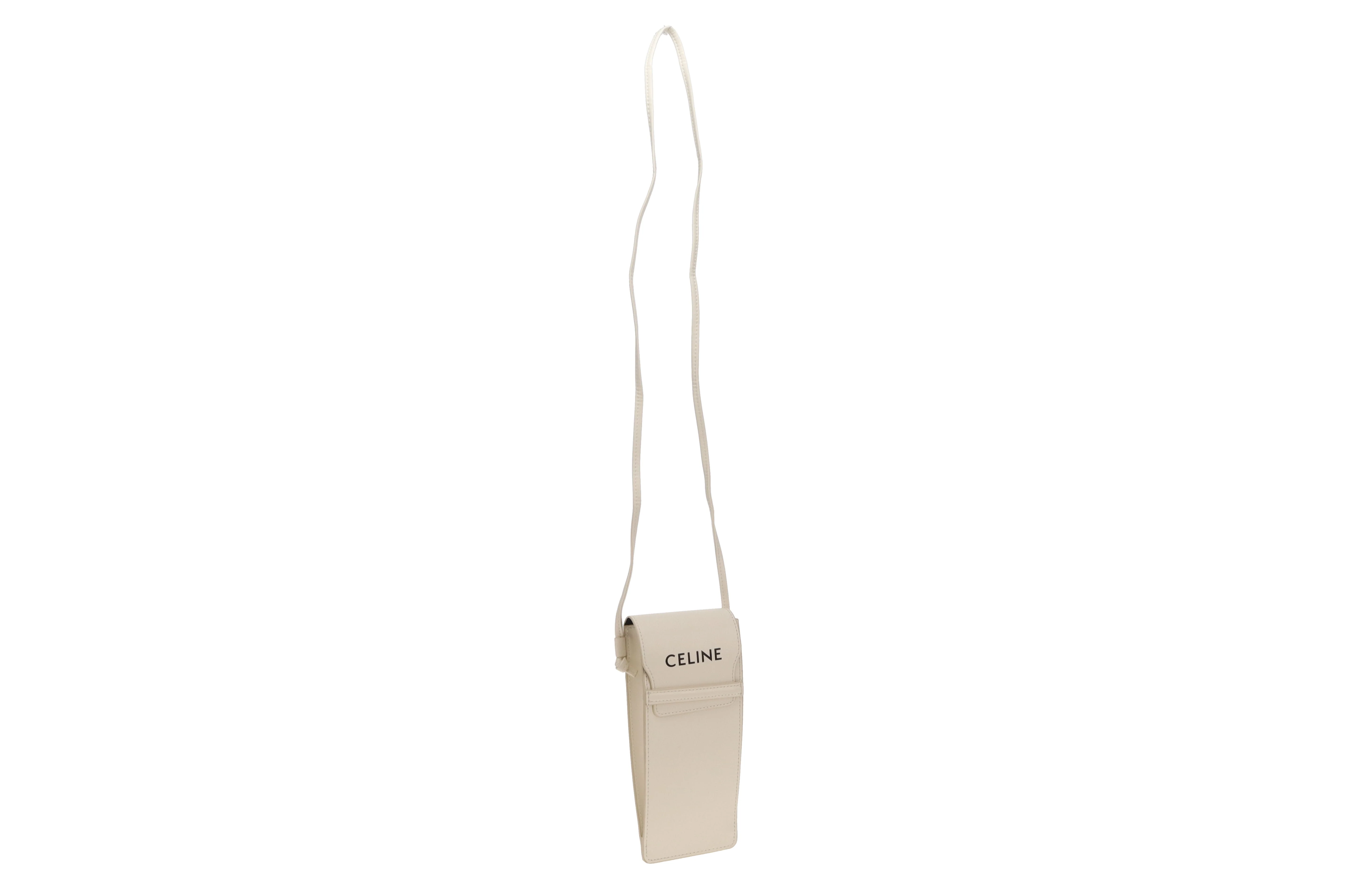 Celine Phone/Sunglasses Pouch In Smooth Calfskin Ivory - Image 5