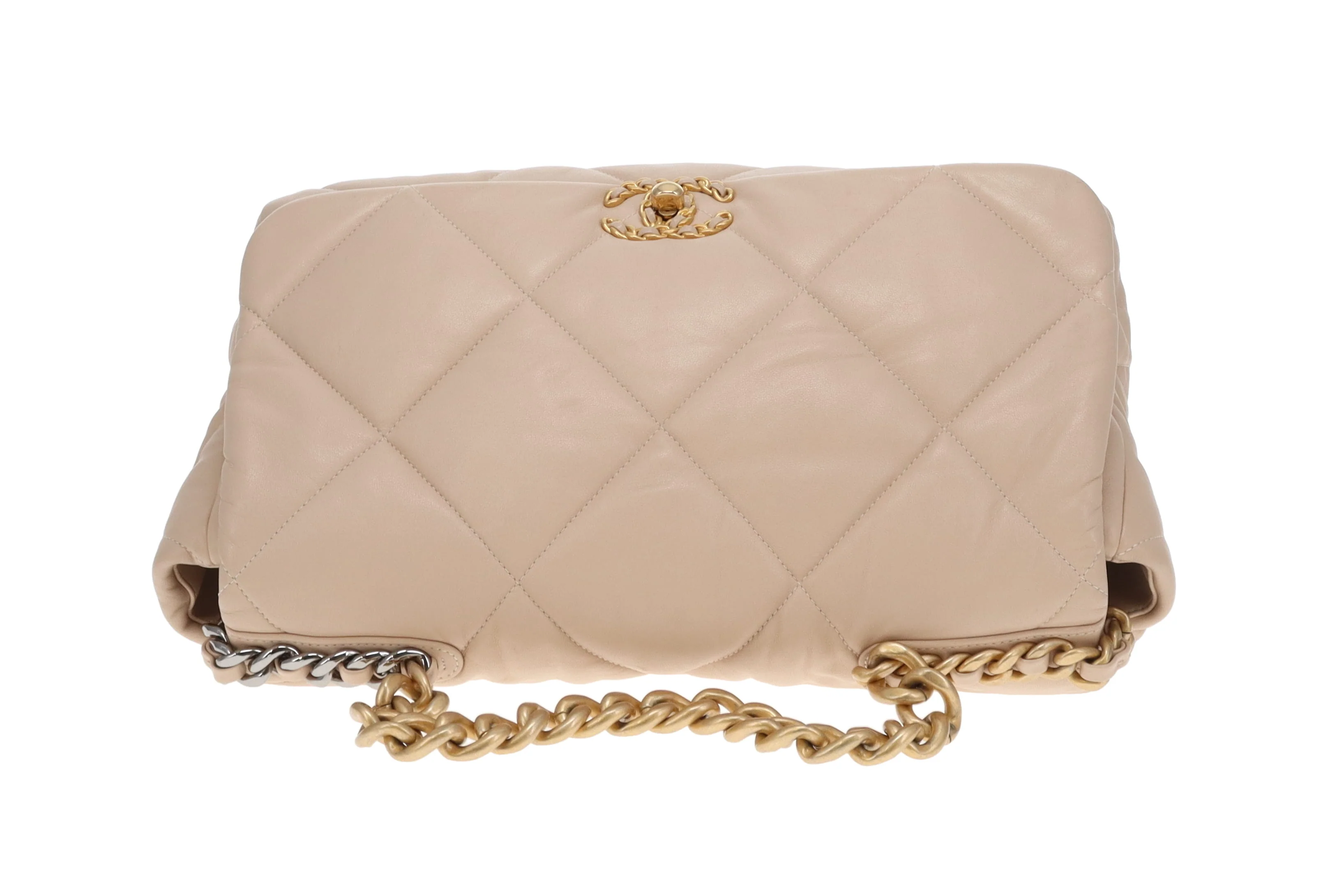 Chanel 19 Bag Maxi Beige Lambskin 2019 - Image 10