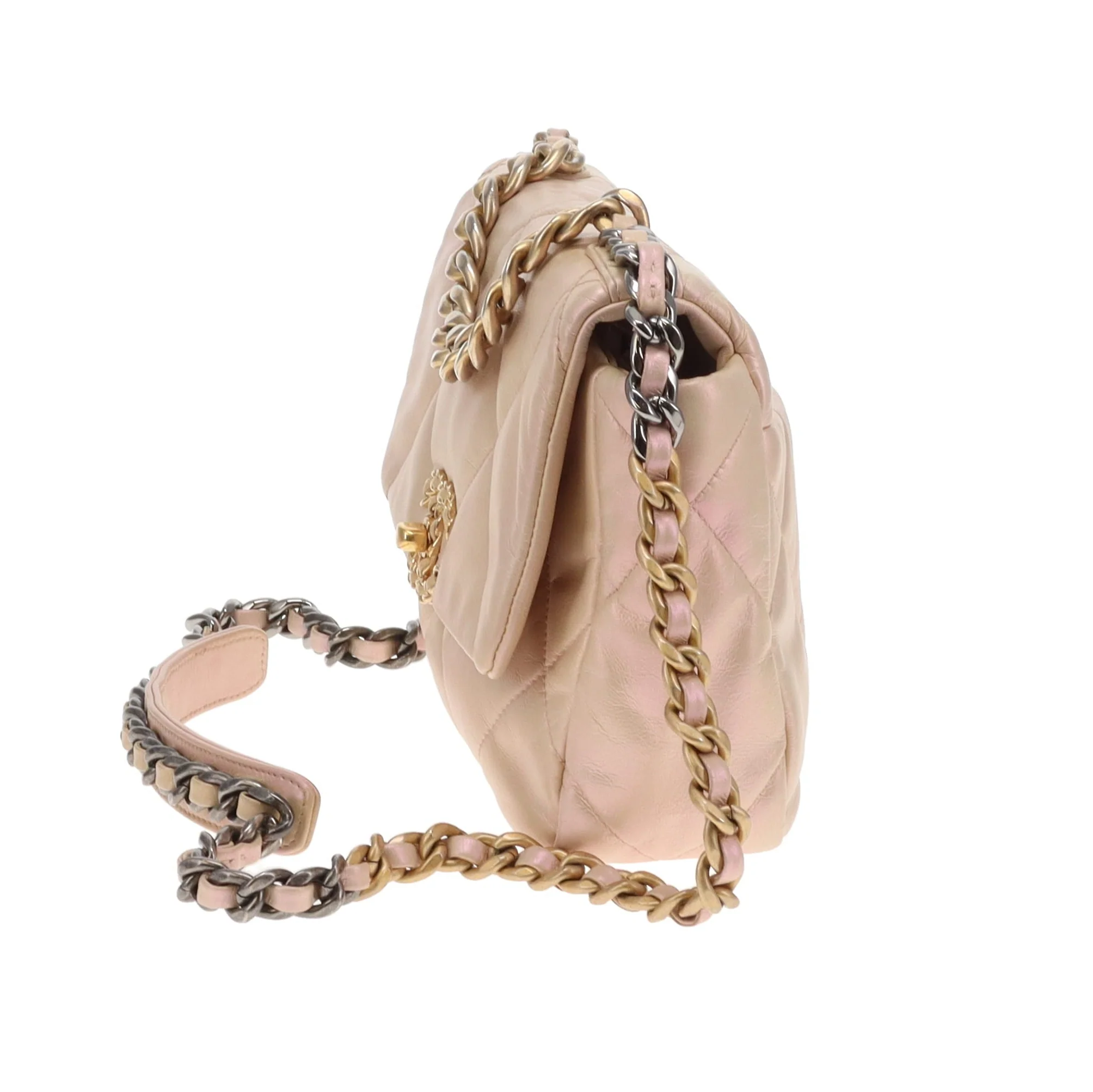 Chanel 19 Iridescent Leather Small (NFID) - Image 8