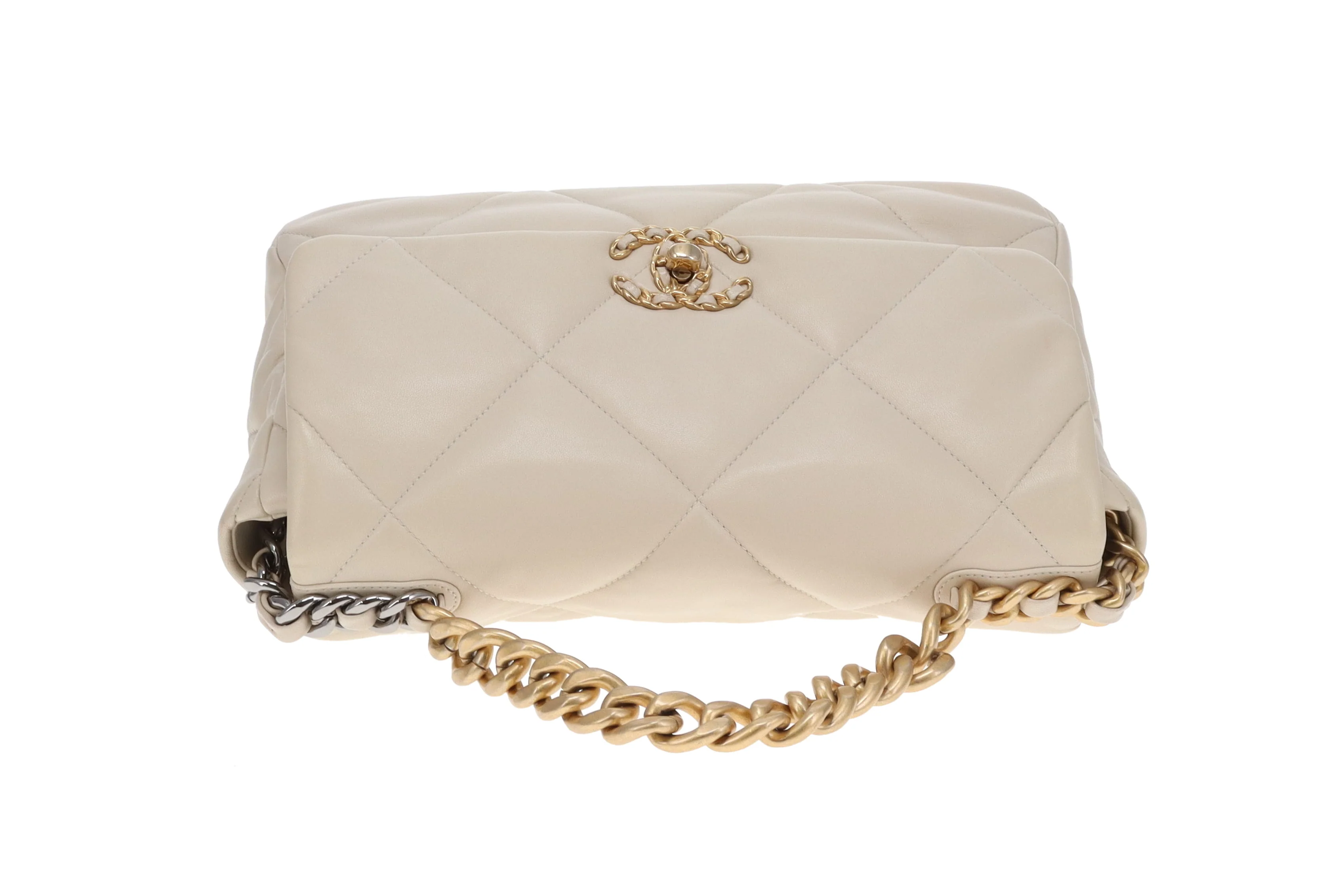Chanel 19 Medium In Ivory Lambskin 2020 - Image 12