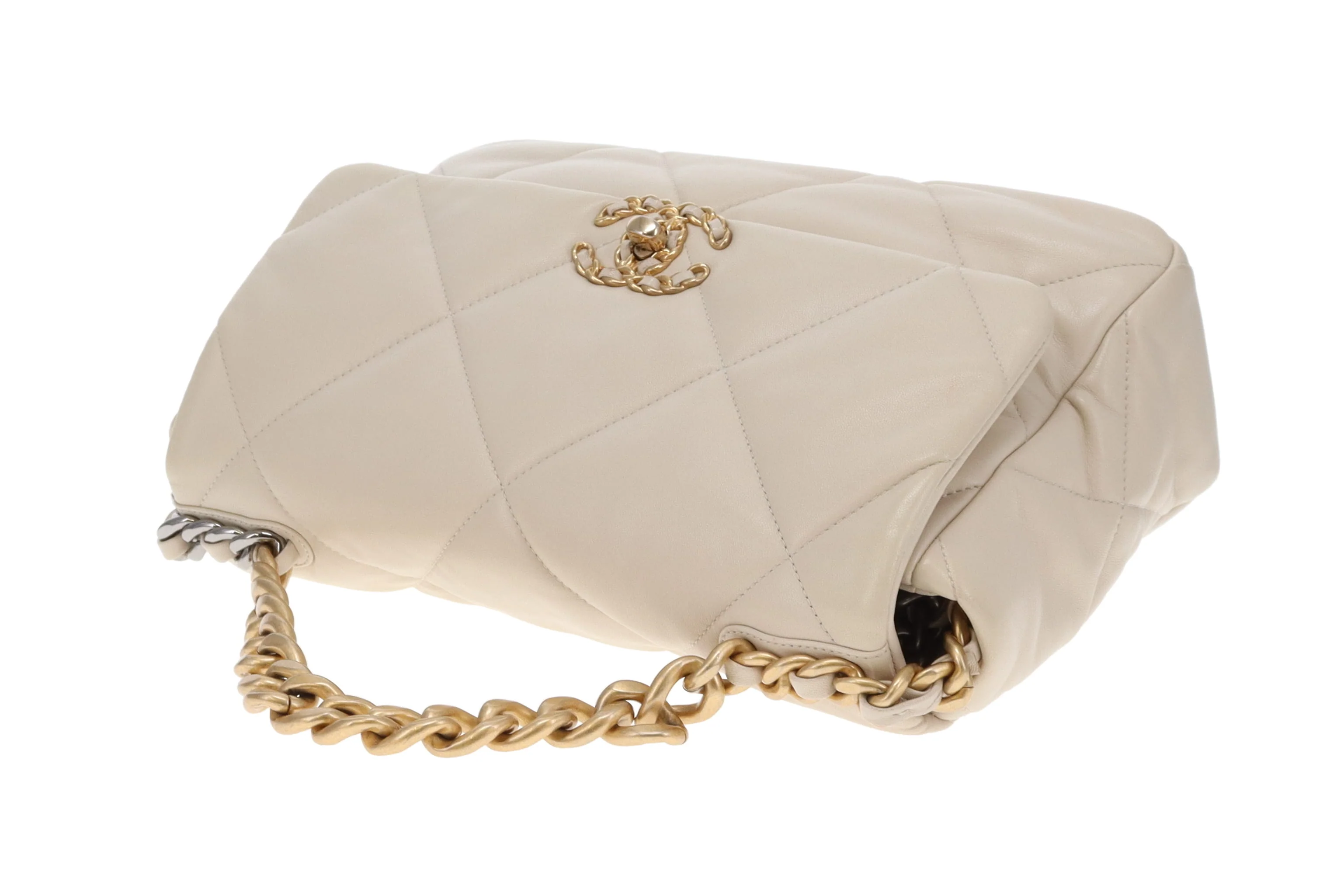 Chanel 19 Medium In Ivory Lambskin 2020 - Image 14