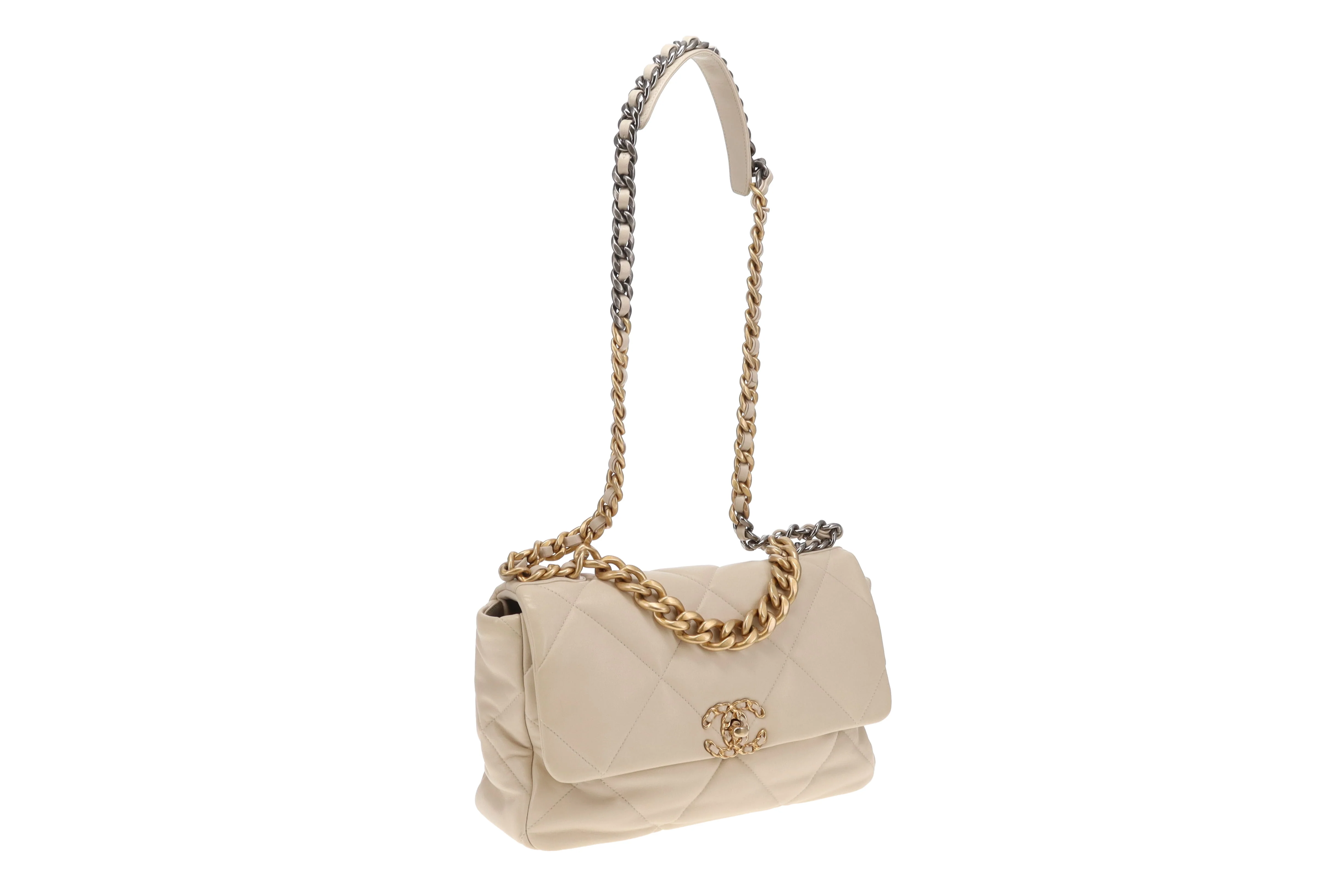 Chanel 19 Medium In Ivory Lambskin 2020 - Image 6