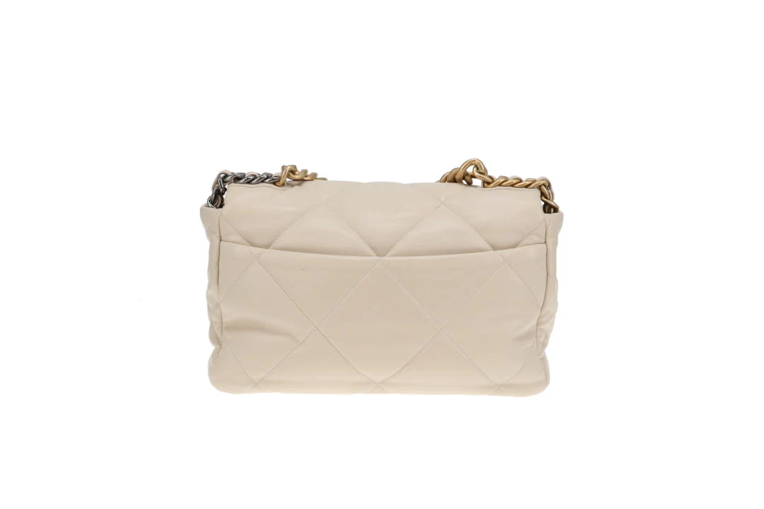 Chanel 19 Medium In Ivory Lambskin 2020 - Image 8
