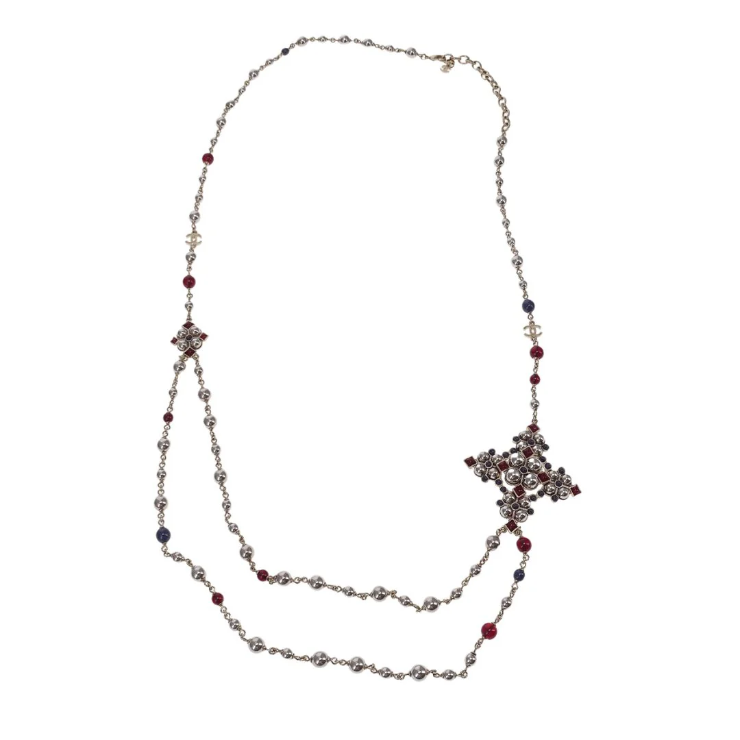 Chanel A16 Gripoix Goldtone Metal Bead And Jewel - Image 3