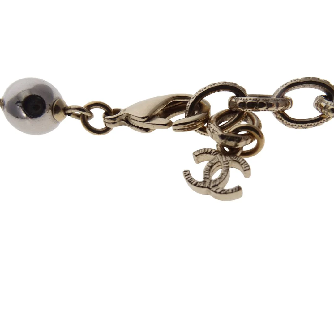 Chanel A16 Gripoix Goldtone Metal Bead And Jewel - Image 6