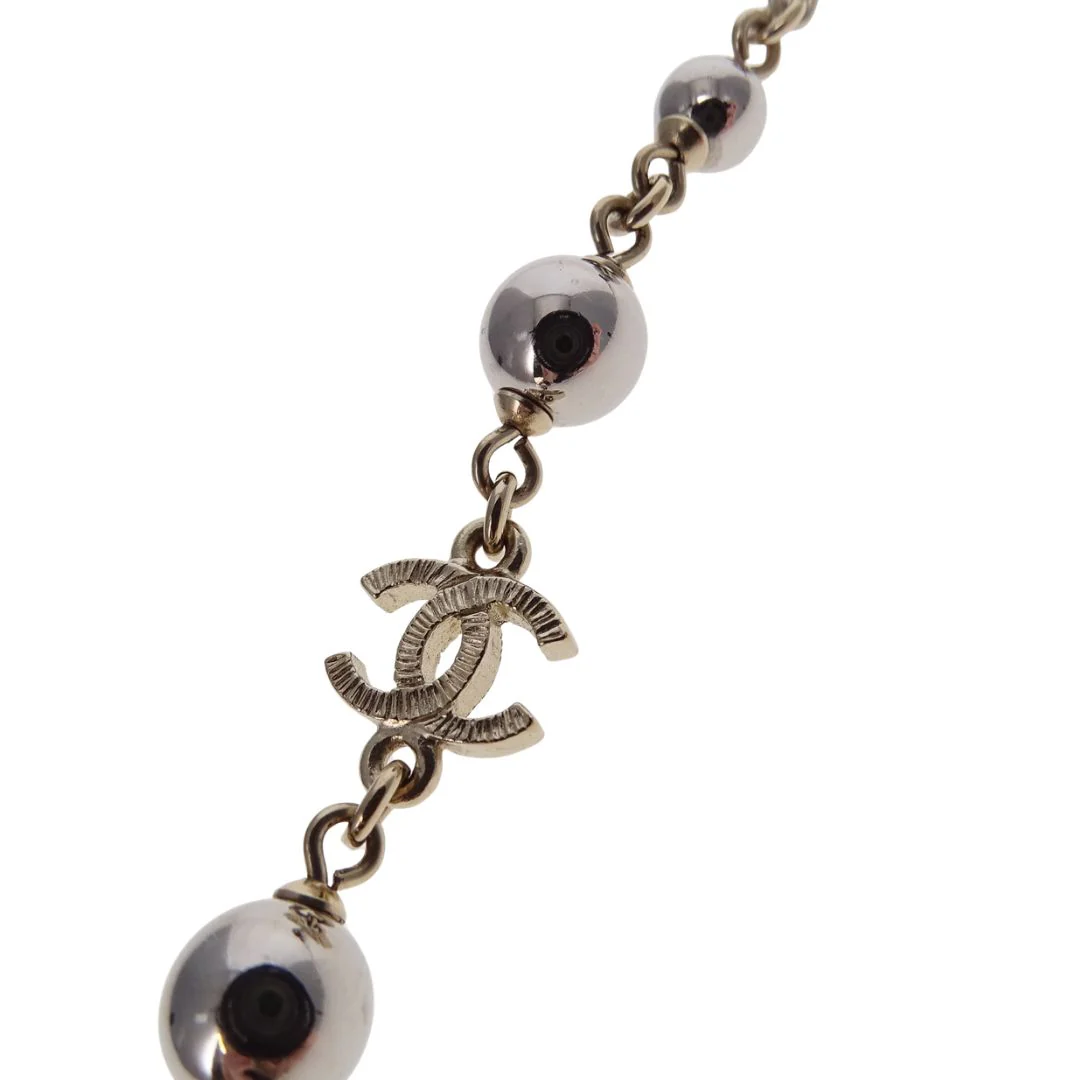 Chanel A16 Gripoix Goldtone Metal Bead And Jewel - Image 7