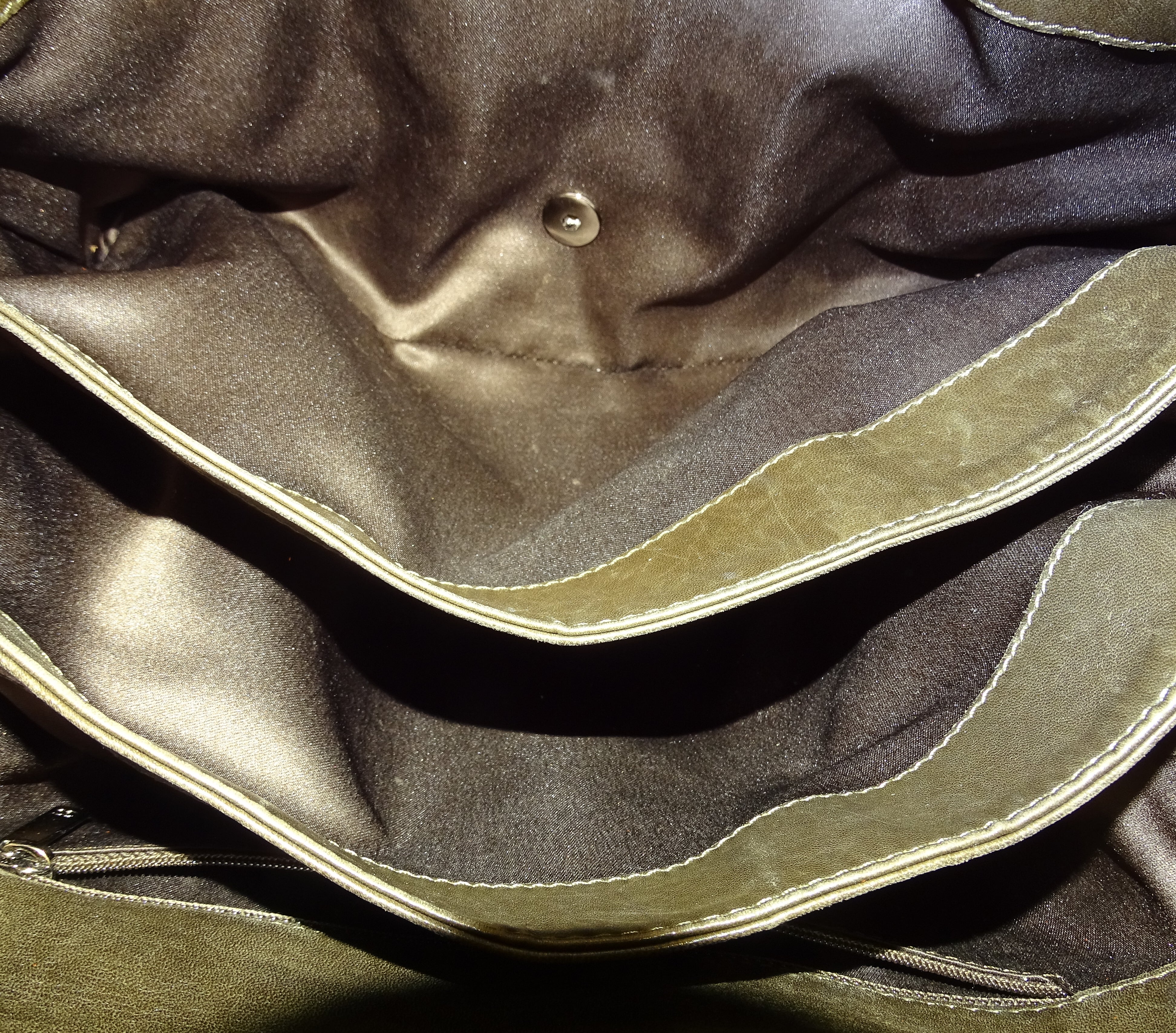 Chanel Accordian Quilted Lambskin Flap Seasonal Dark Khaki 2010 - Image 14