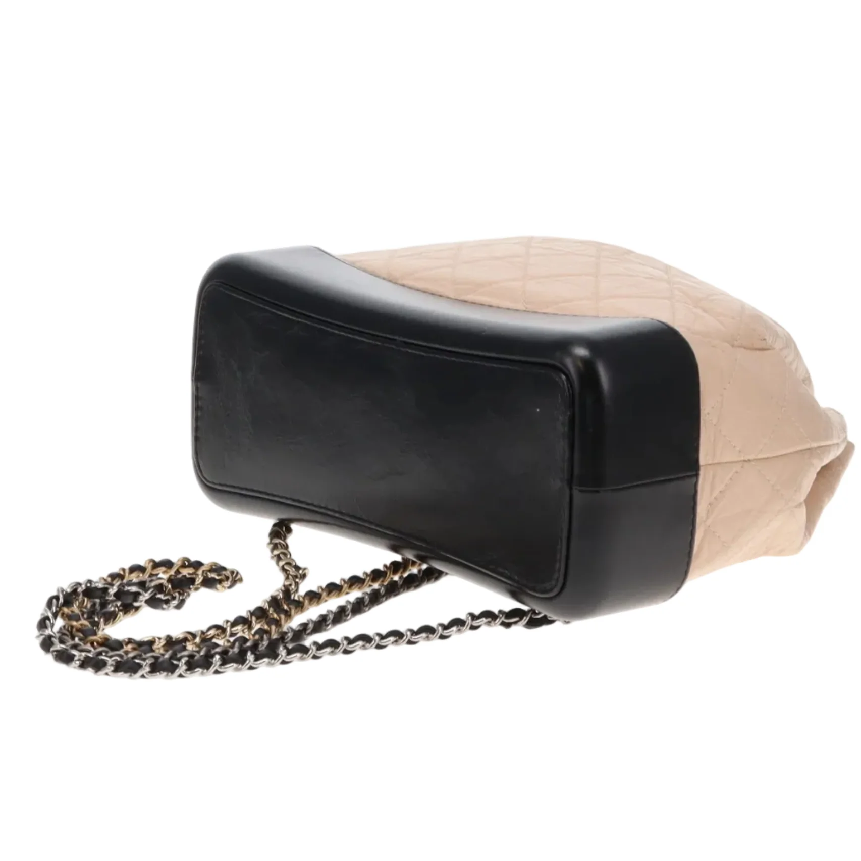 Chanel Gabrielle Backpack Beige Aged Calfskin and Black Leather 2018 - Image 10