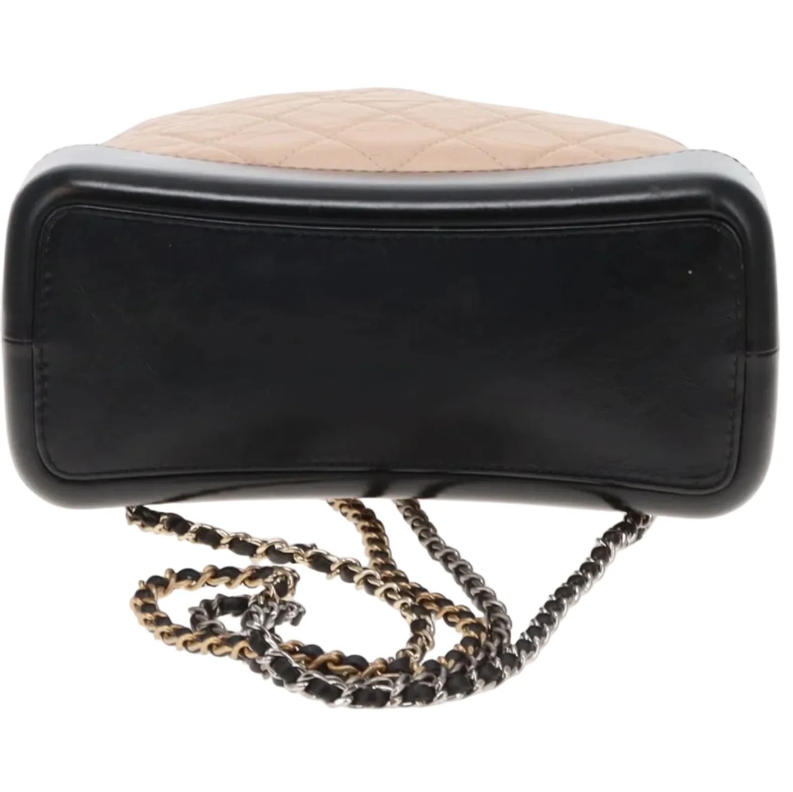 Chanel Gabrielle Backpack Beige Aged Calfskin and Black Leather 2018 - Image 11