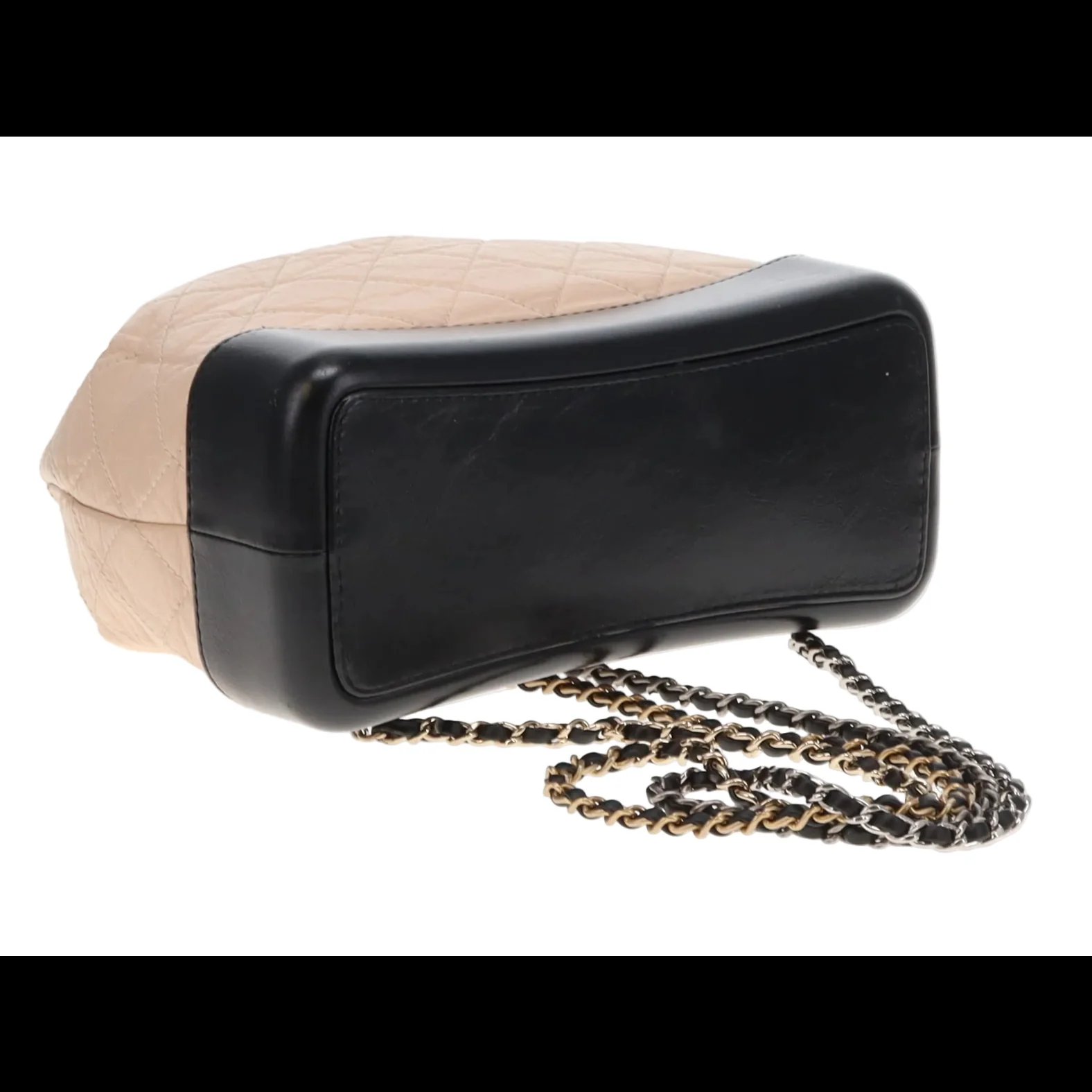 Chanel Gabrielle Backpack Beige Aged Calfskin and Black Leather 2018 - Image 12