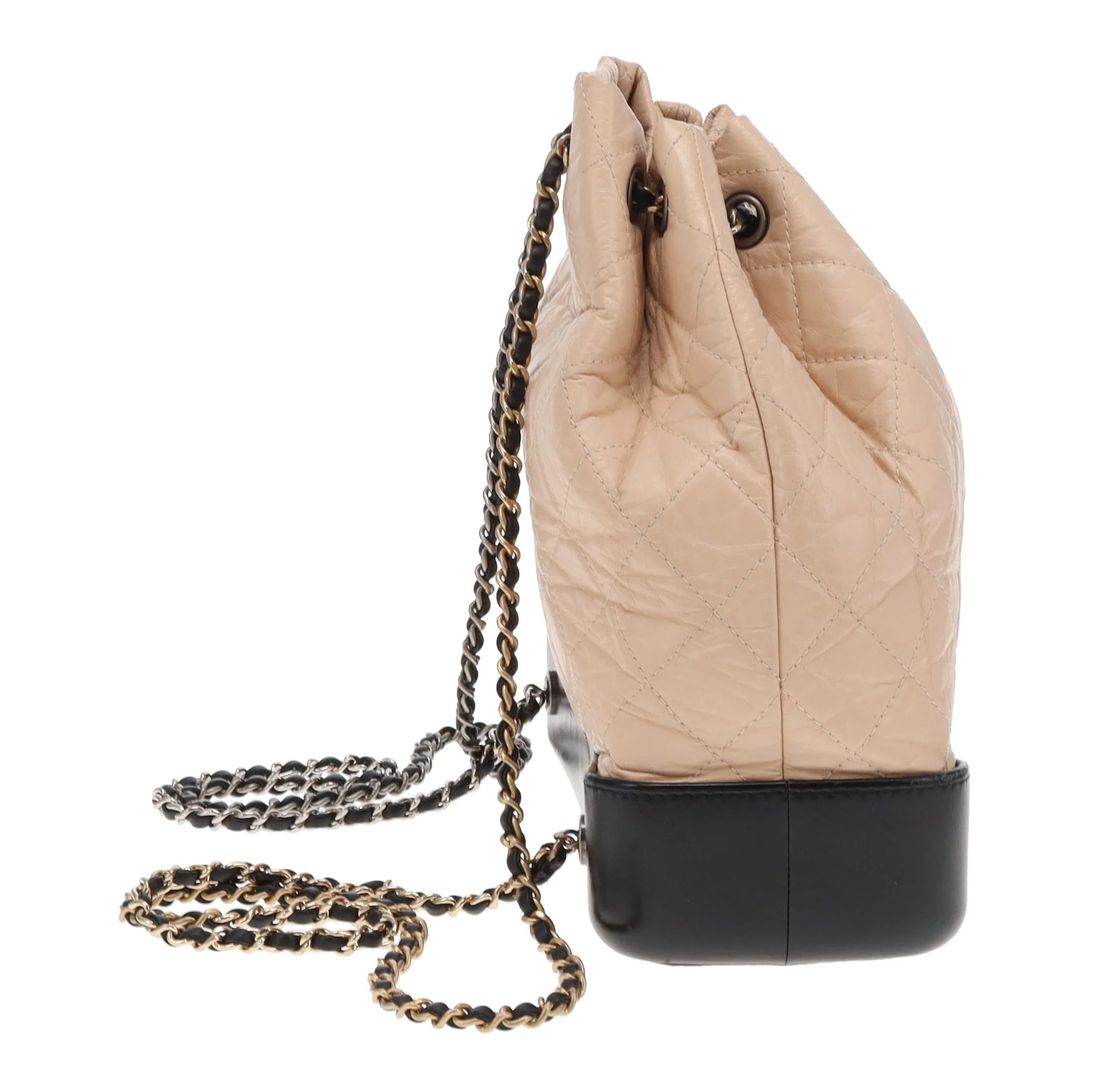 Chanel Gabrielle Backpack Beige Aged Calfskin and Black Leather 2018 - Image 5