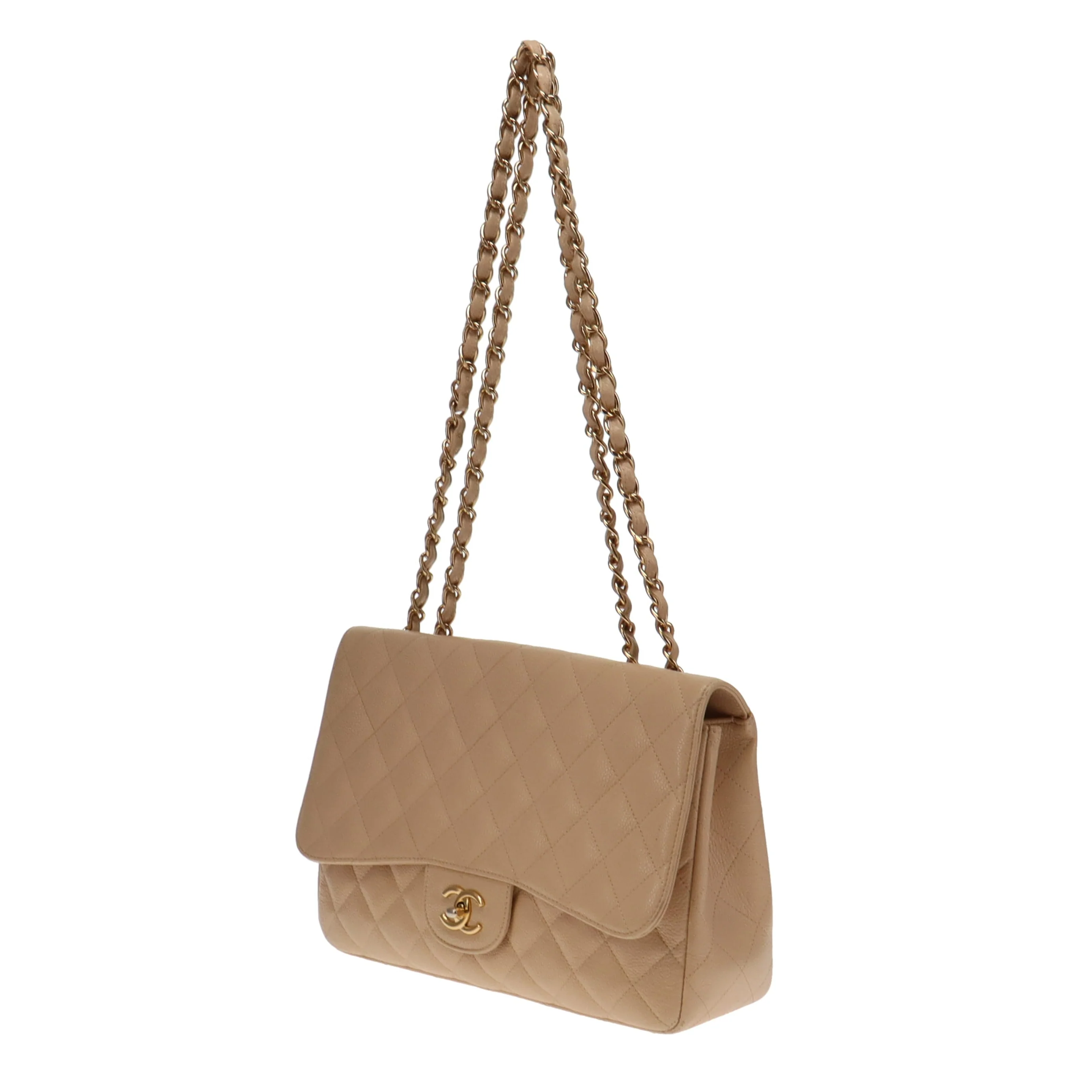 Chanel Classic Jumbo Single Flap Beige Caviar GHW 2009/10 (13 series) - Image 11