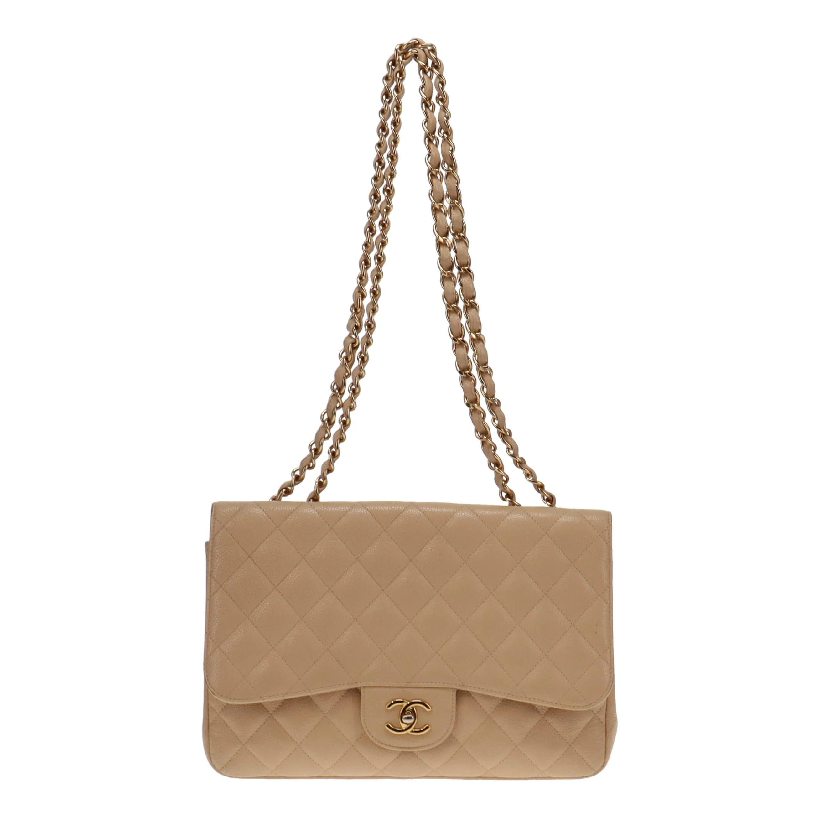 Chanel Classic Jumbo Single Flap Beige Caviar GHW 2009/10 (13 series) - Image 5