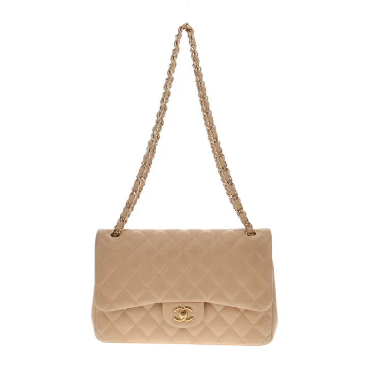 Chanel Classic Jumbo Double Flap Beige Lambskin GH 2010/11