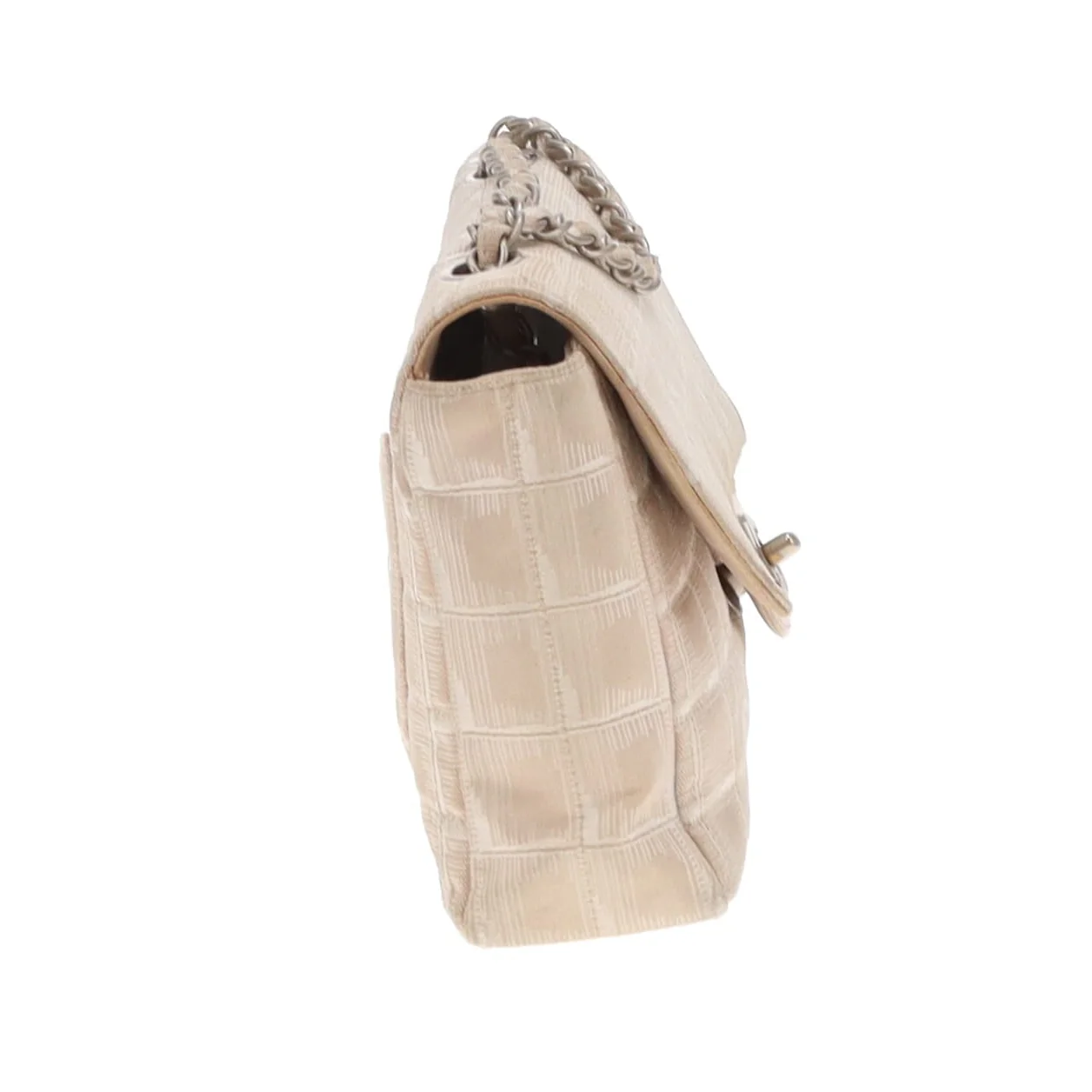 Chanel Beige Travel Ligne Single Flap Shoulder Bag 2002/03 - Image 6