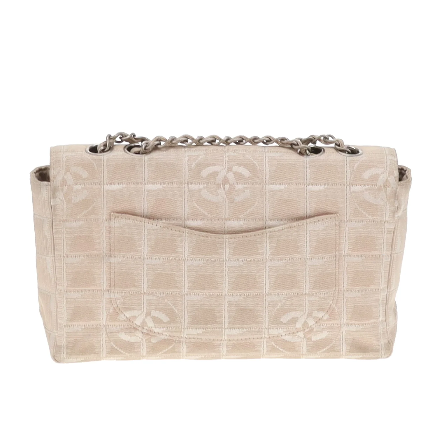 Chanel Beige Travel Ligne Single Flap Shoulder Bag 2002/03 - Image 7