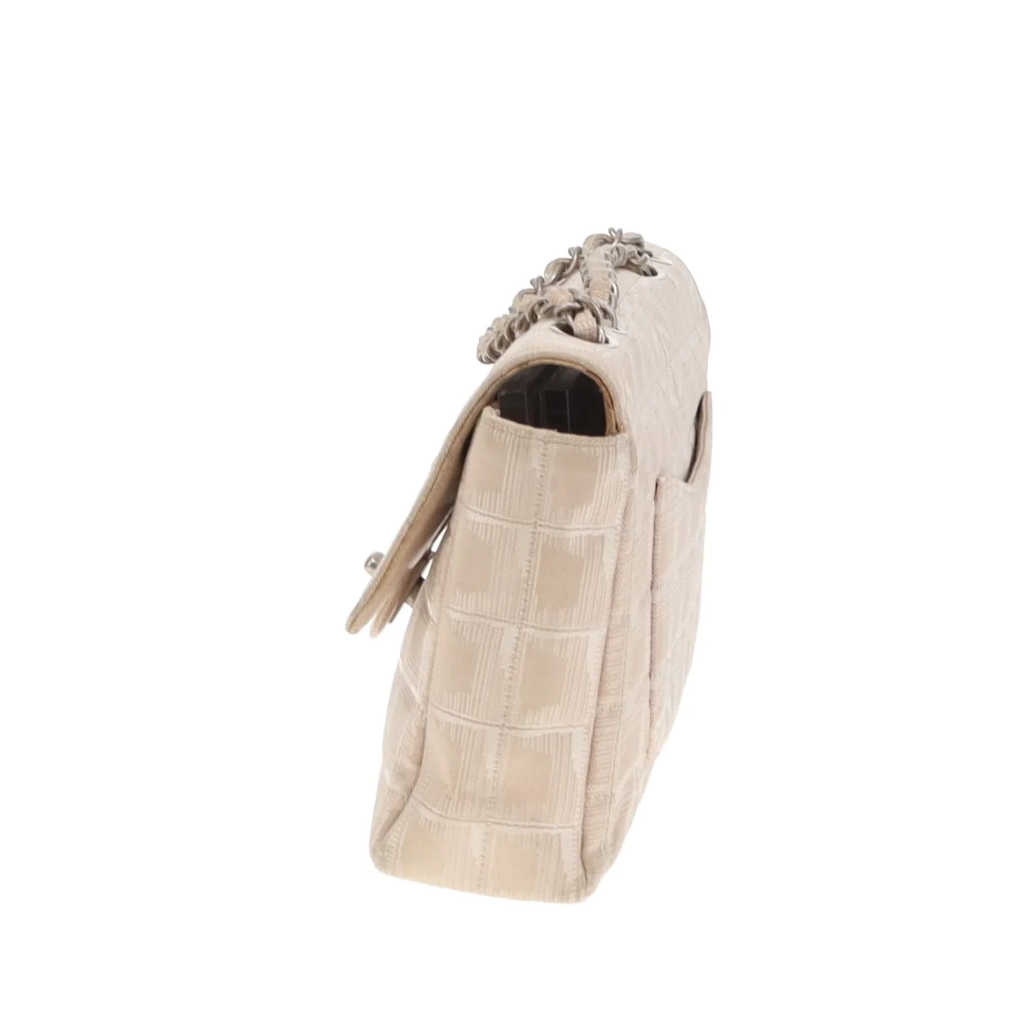 Chanel Beige Travel Ligne Single Flap Shoulder Bag 2002/03 - Image 8