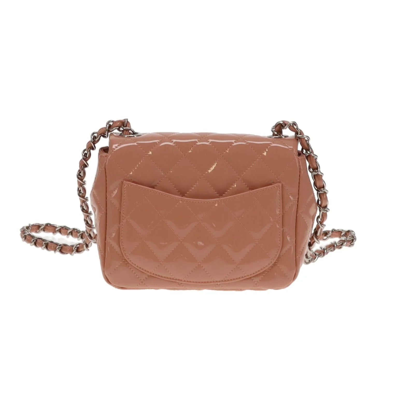Chanel Blush Patent Leather and SHW Mini Square Flap Bag 2012/13 - Image 8