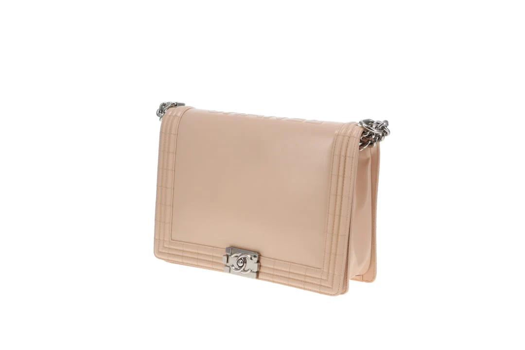 Chanel Boy Bag Large Beige Smooth Leather SHW 2012 - Image 14