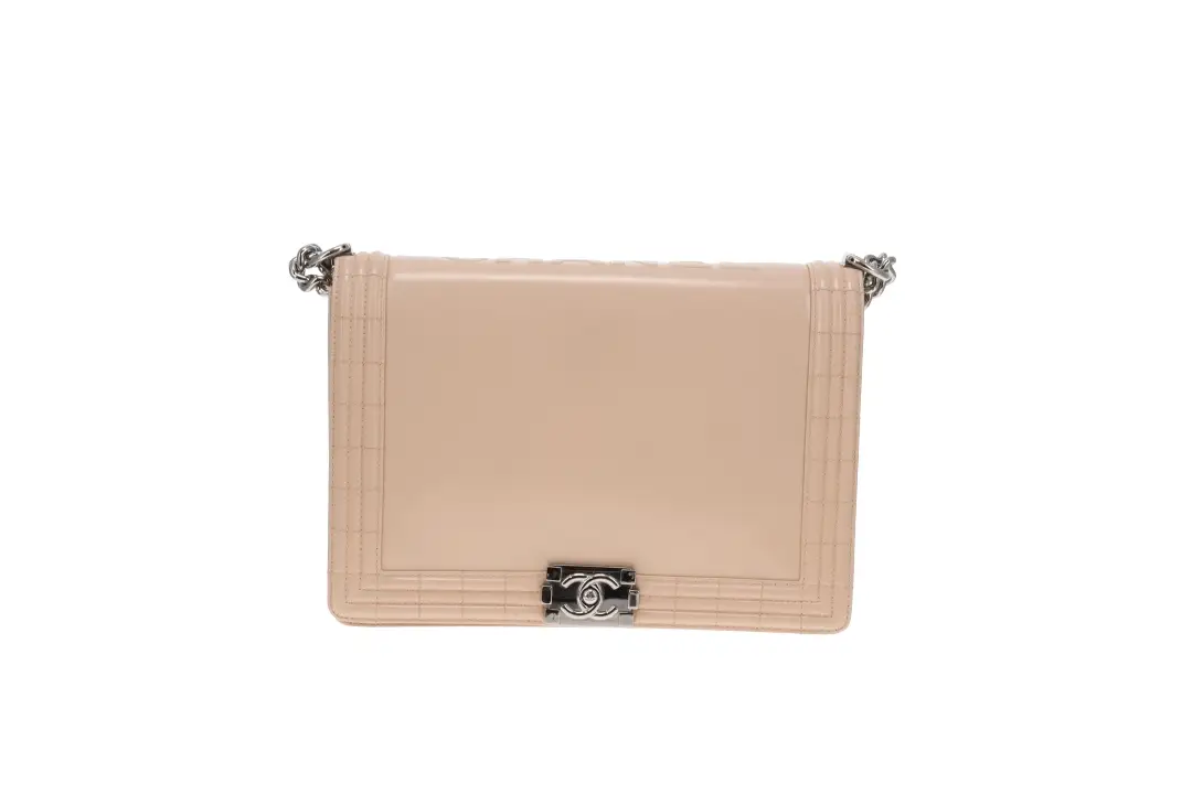 Chanel Boy Bag Large Beige Smooth Leather SHW 2012 - Image 3
