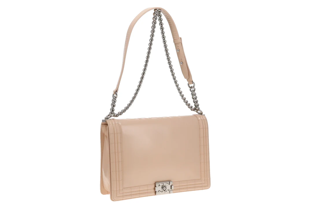 Chanel Boy Bag Large Beige Smooth Leather SHW 2012 - Image 6