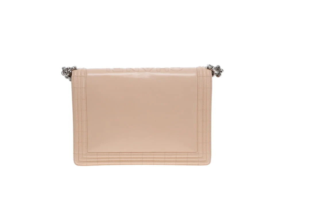 Chanel Boy Bag Large Beige Smooth Leather SHW 2012 - Image 8