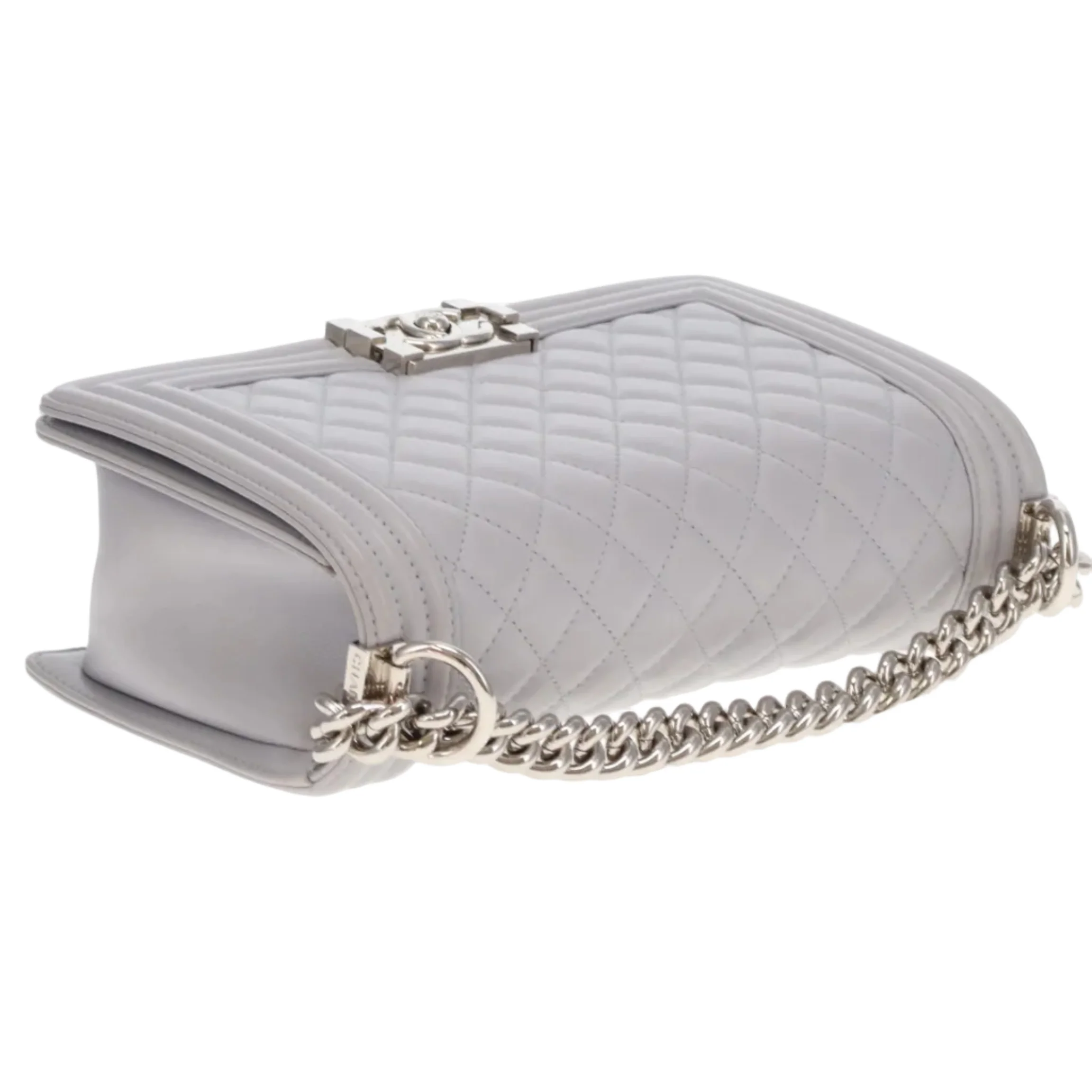 Chanel Boy Bag New Medium Grey Lambskin SHW 2017/18 - Image 11