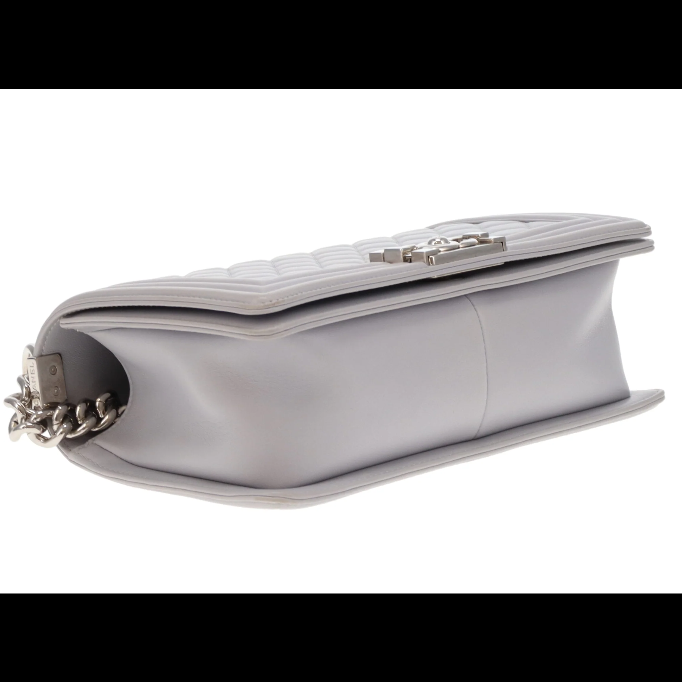 Chanel Boy Bag New Medium Grey Lambskin SHW 2017/18 - Image 13