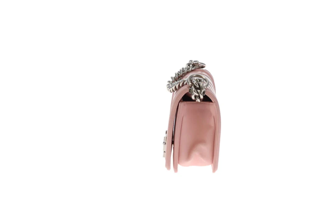 Chanel Boy Bag Pink Small Chevron Pink With Iridescent Mirror 2016/17 - Image 9