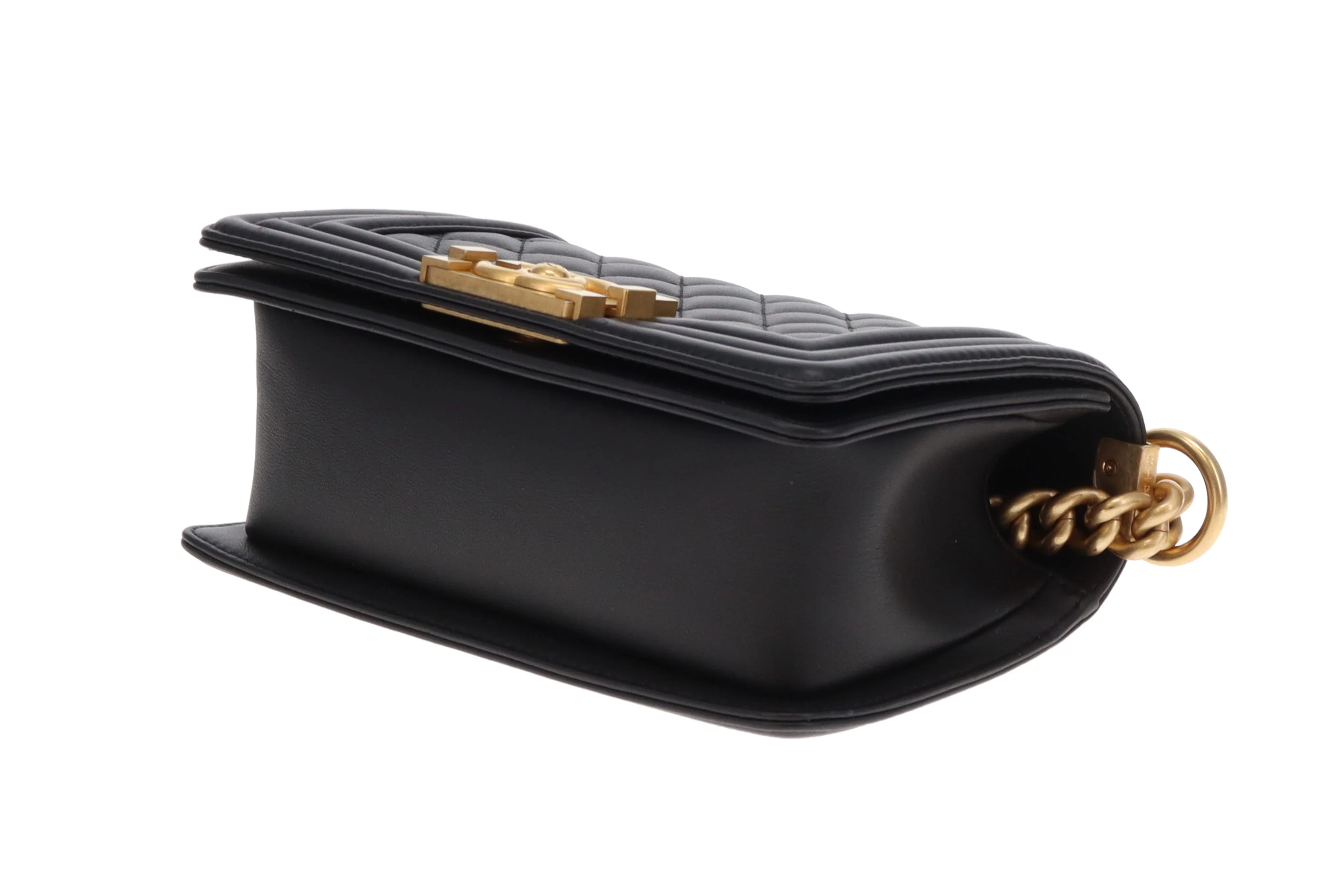 Chanel Boy Bag Small Black Lambskin GHW (NFID) - Image 12