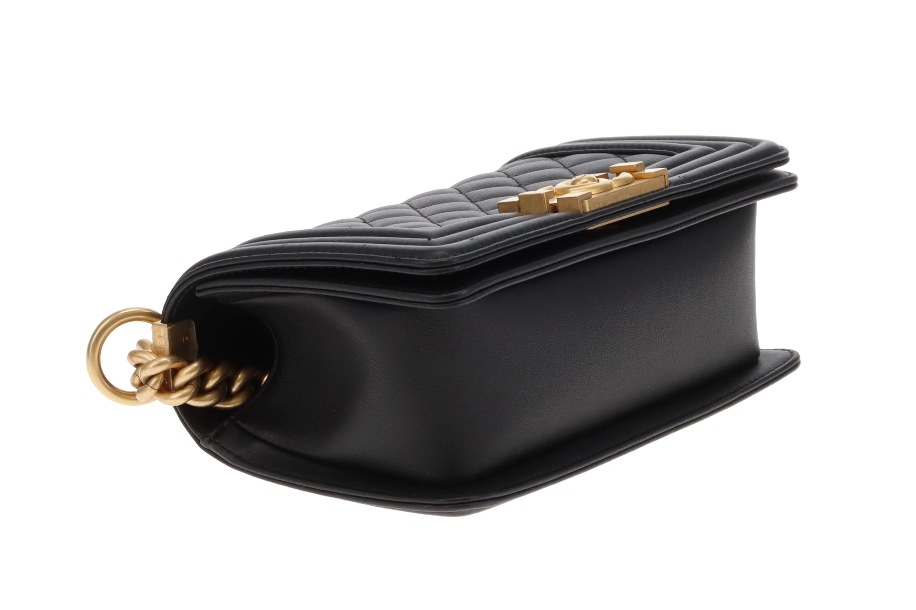 Chanel Boy Bag Small Black Lambskin GHW (NFID) - Image 13