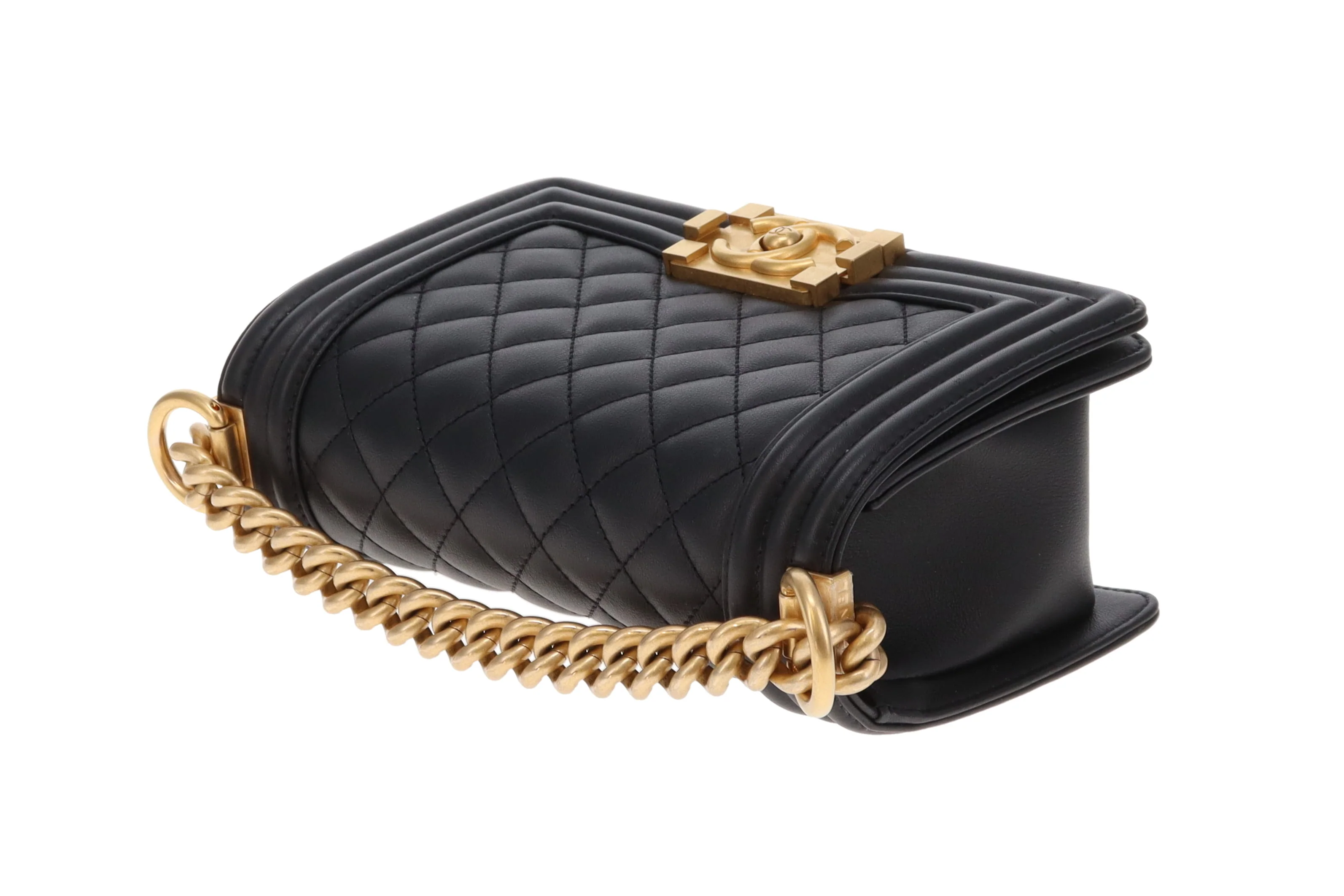 Chanel Boy Bag Small Black Lambskin GHW (NFID) - Image 14