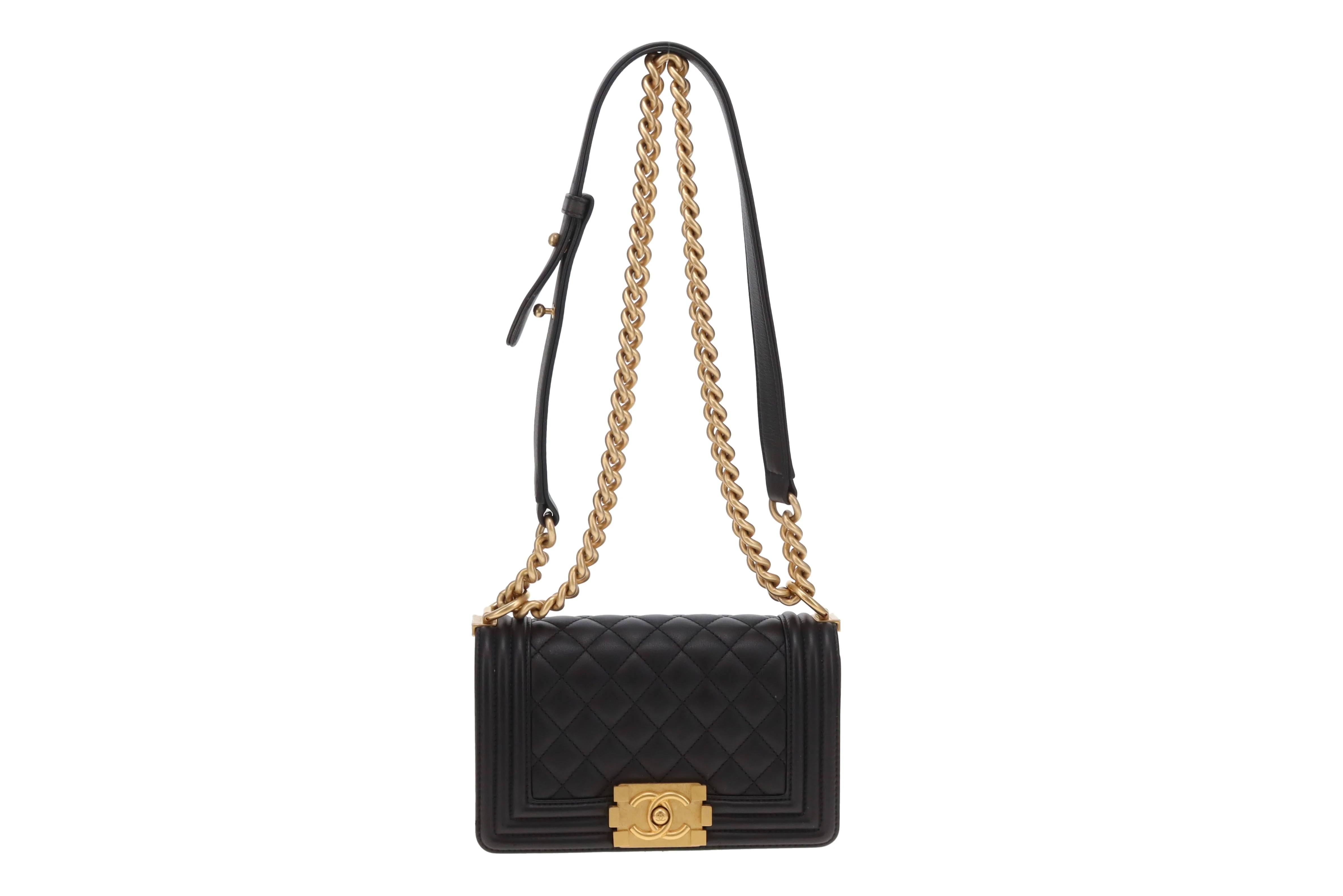 Chanel Boy Bag Small Black Lambskin GHW (NFID) - Image 3