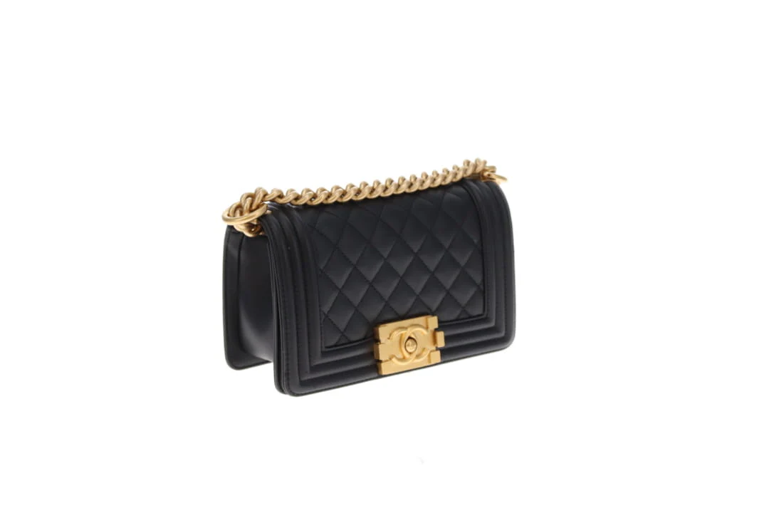 Chanel Boy Bag Small Black Lambskin GHW (NFID) - Image 5