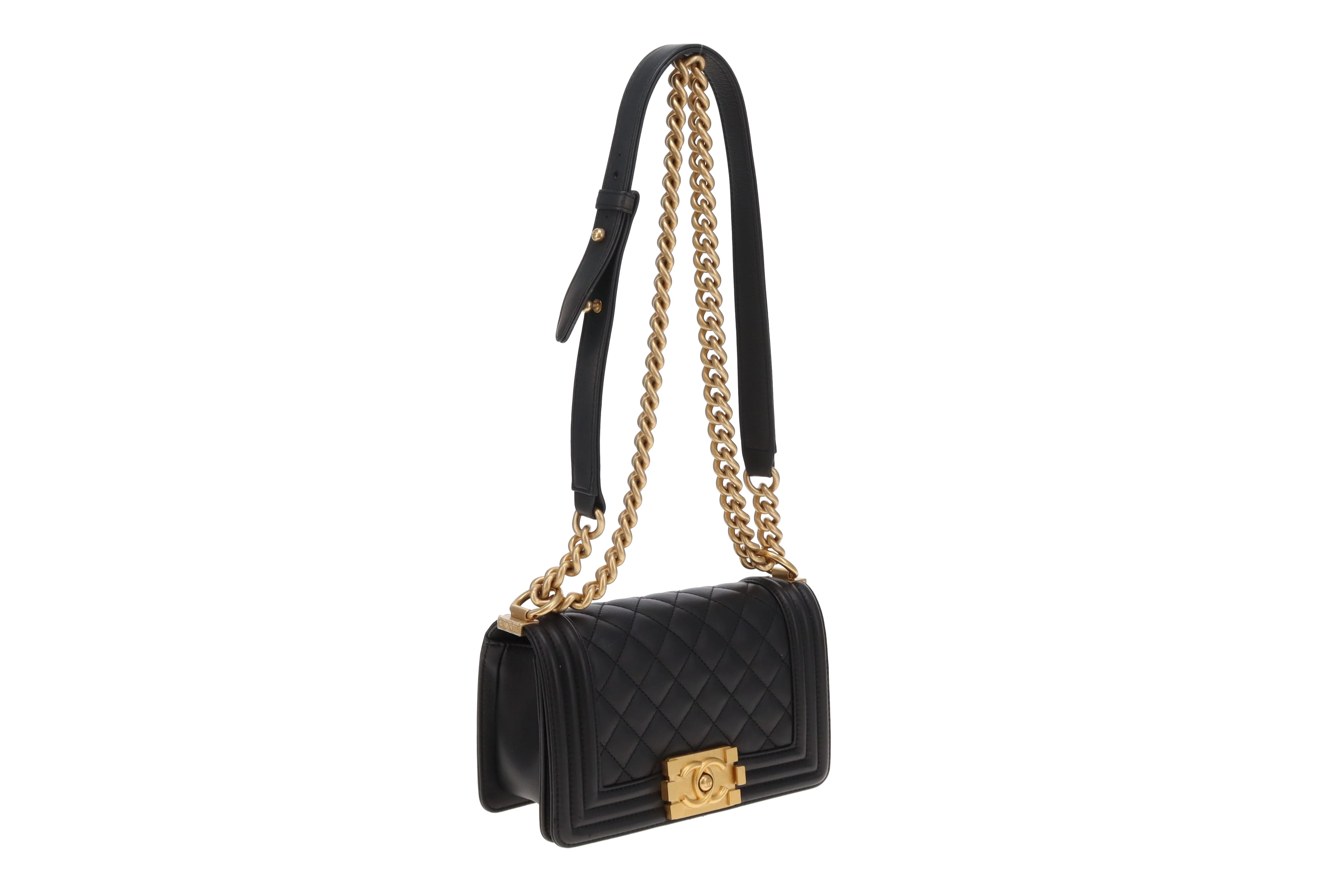 Chanel Boy Bag Small Black Lambskin GHW (NFID) - Image 6