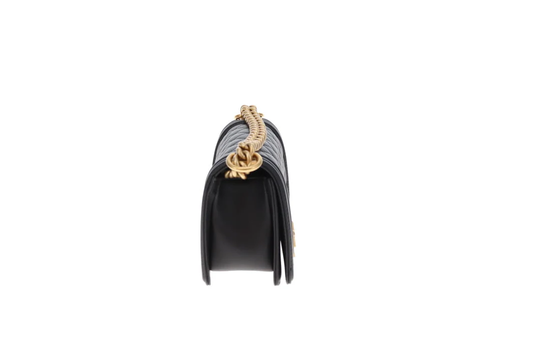 Chanel Boy Bag Small Black Lambskin GHW (NFID) - Image 7