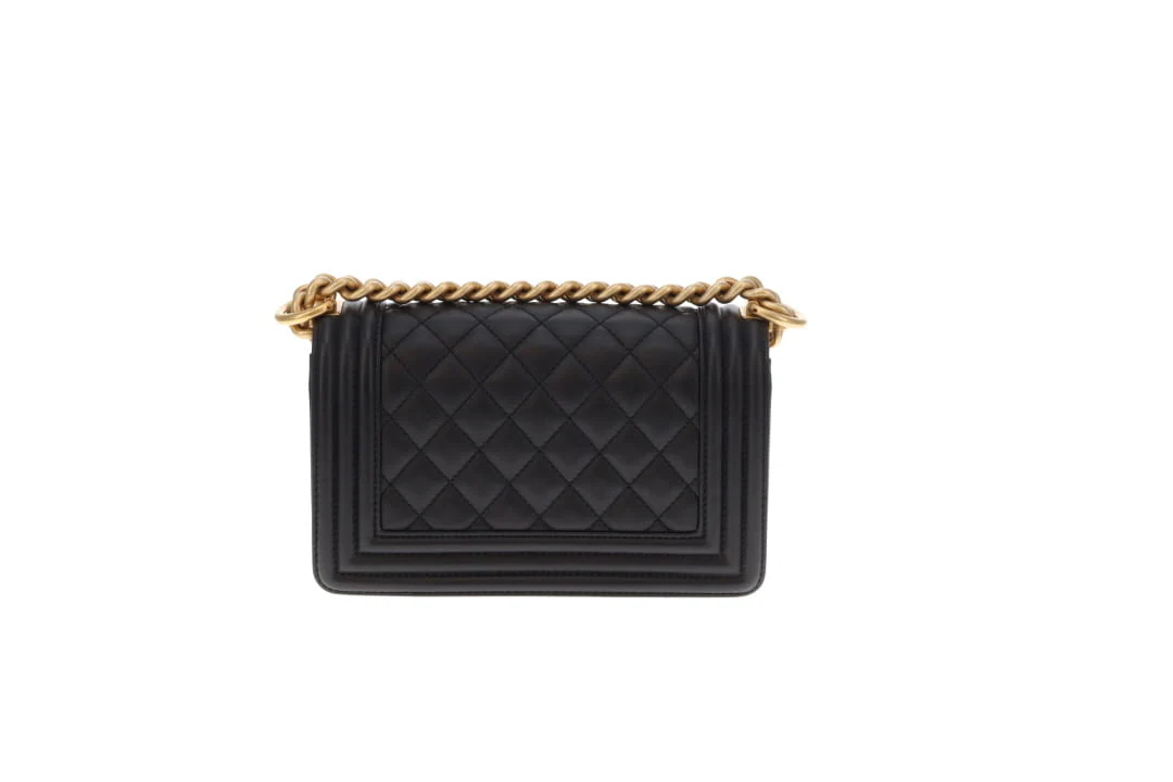 Chanel Boy Bag Small Black Lambskin GHW (NFID) - Image 8