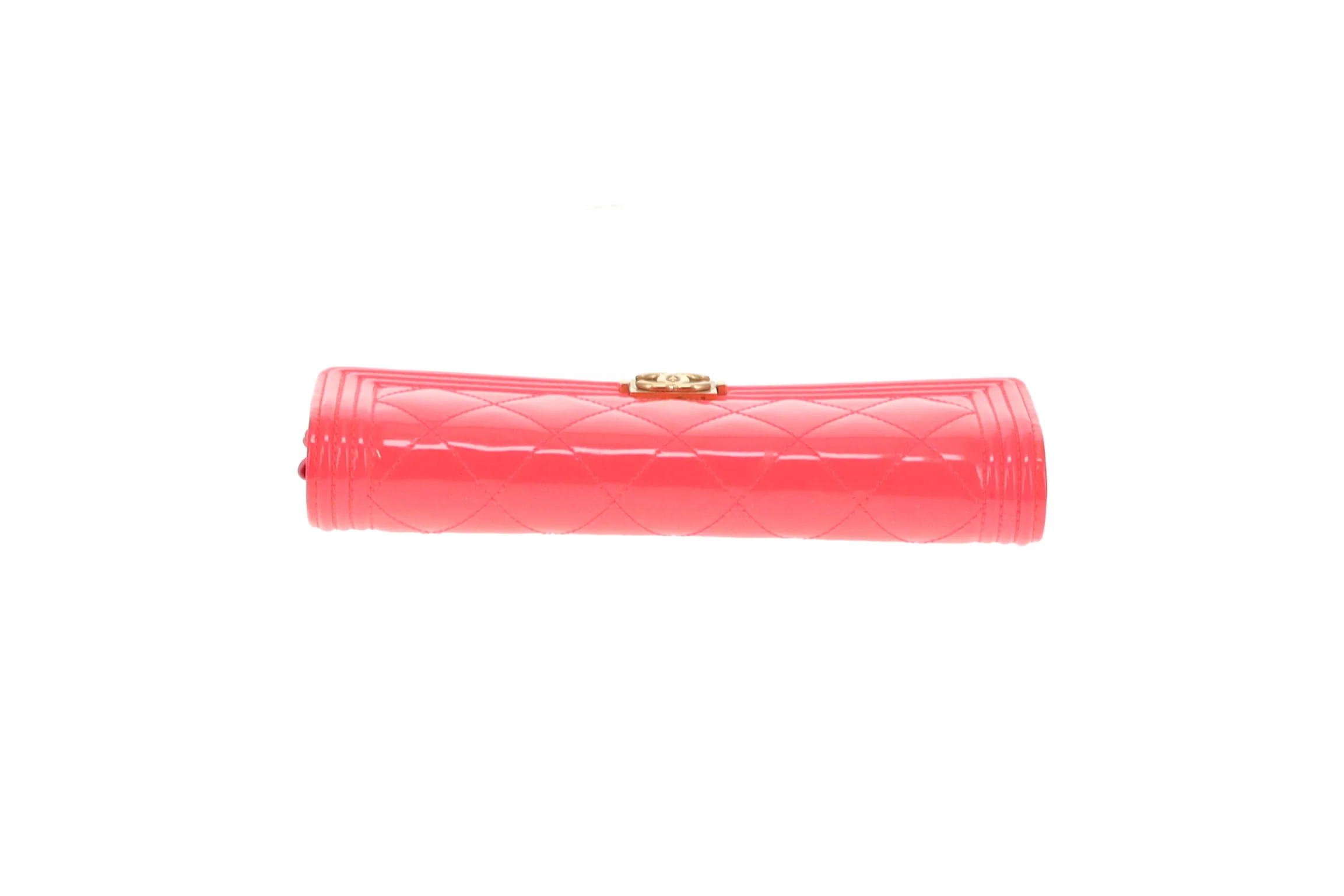 Chanel Boy Wallet Long Flap Neon Pink Patent 2016 - Image 10