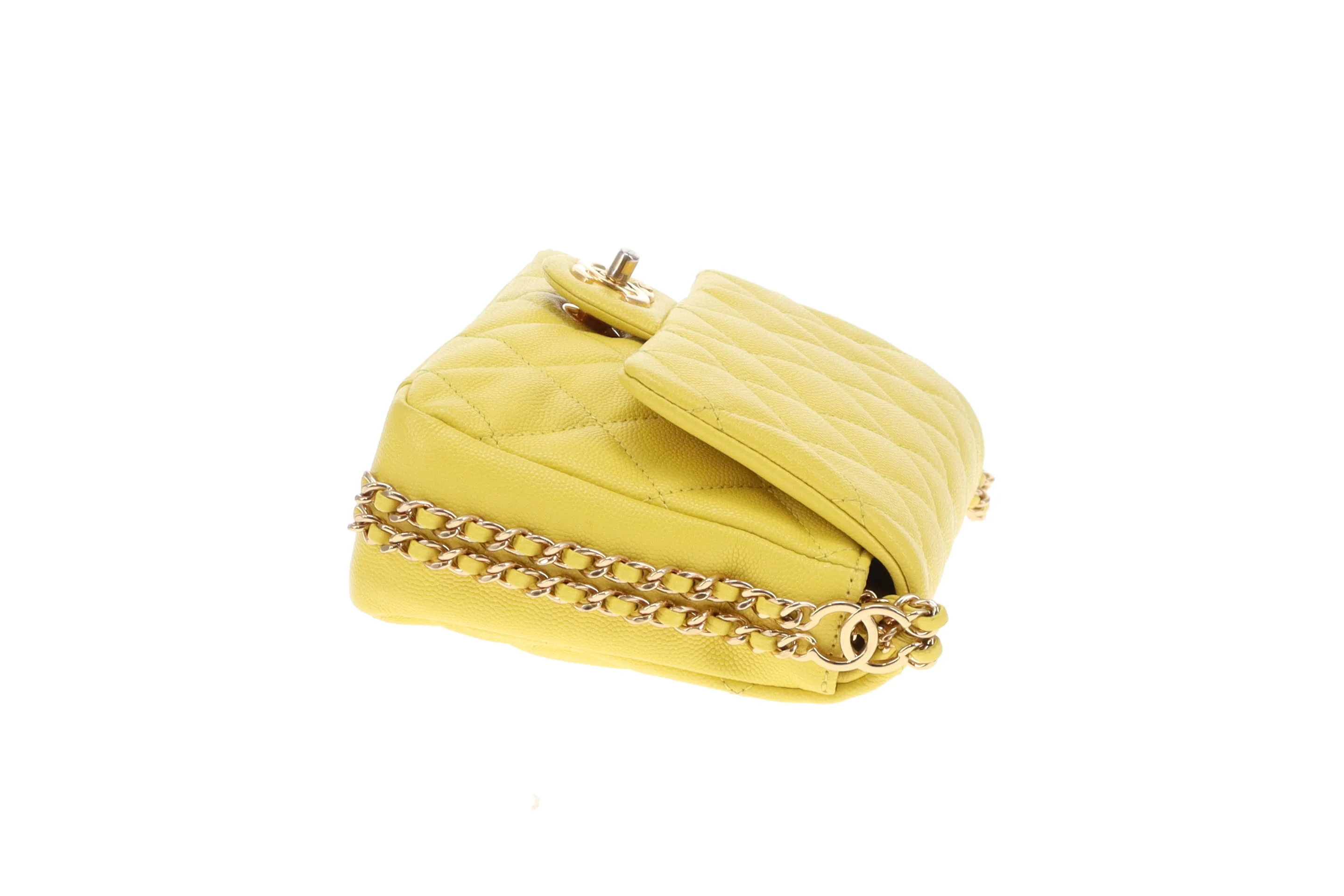 Chanel CC Coco You Flap Bag Yellow GHW (NFID) - Image 12