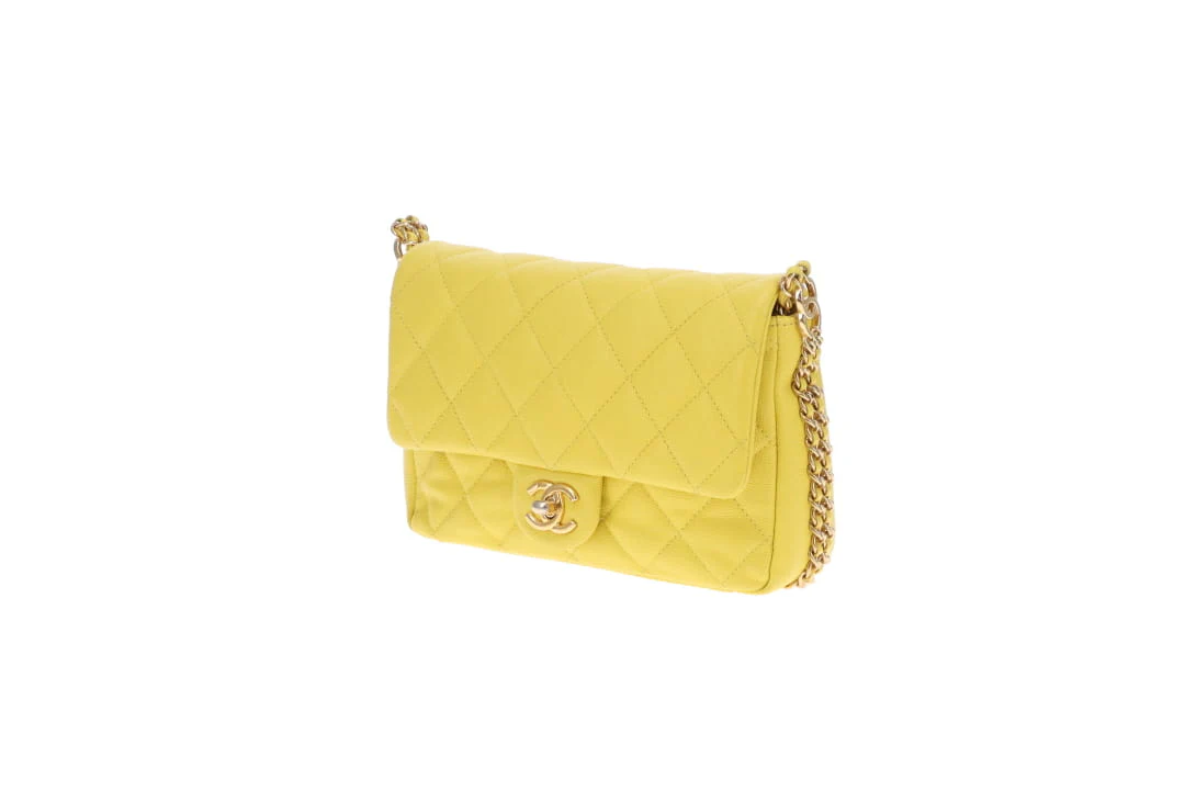 Chanel CC Coco You Flap Bag Yellow GHW (NFID) - Image 16