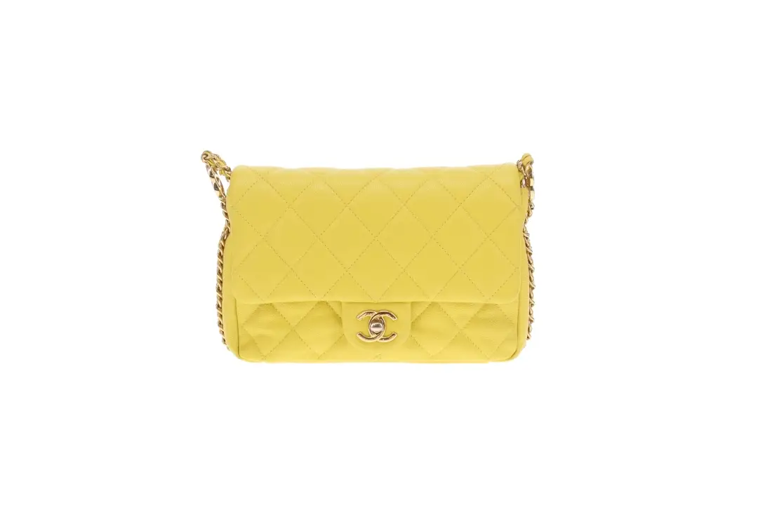 Chanel CC Coco You Flap Bag Yellow GHW (NFID) - Image 3