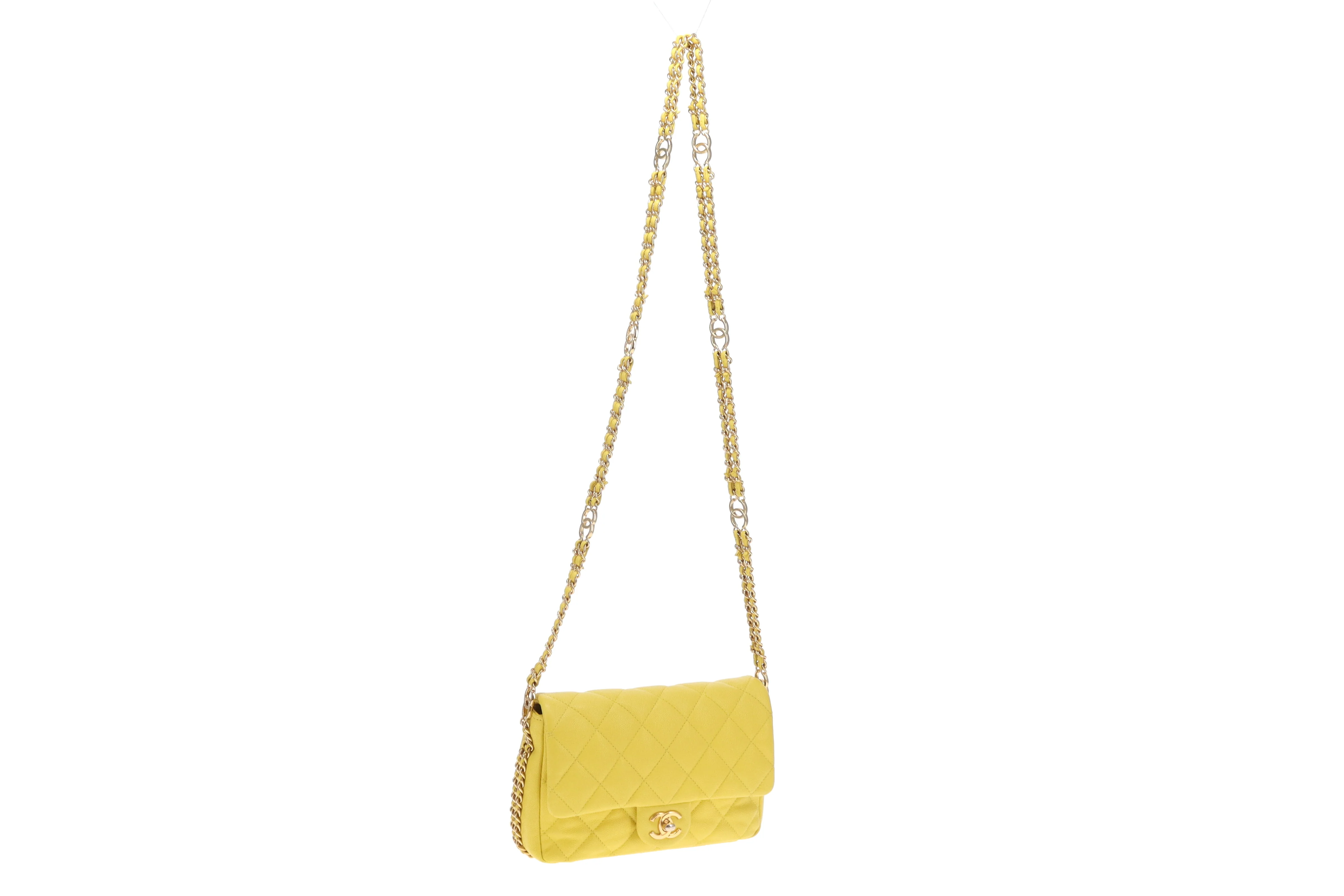Chanel CC Coco You Flap Bag Yellow GHW (NFID) - Image 4
