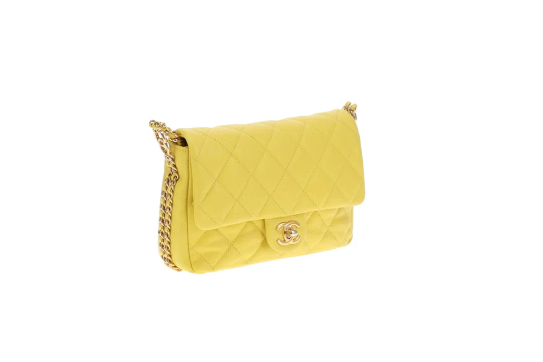 Chanel CC Coco You Flap Bag Yellow GHW (NFID) - Image 5