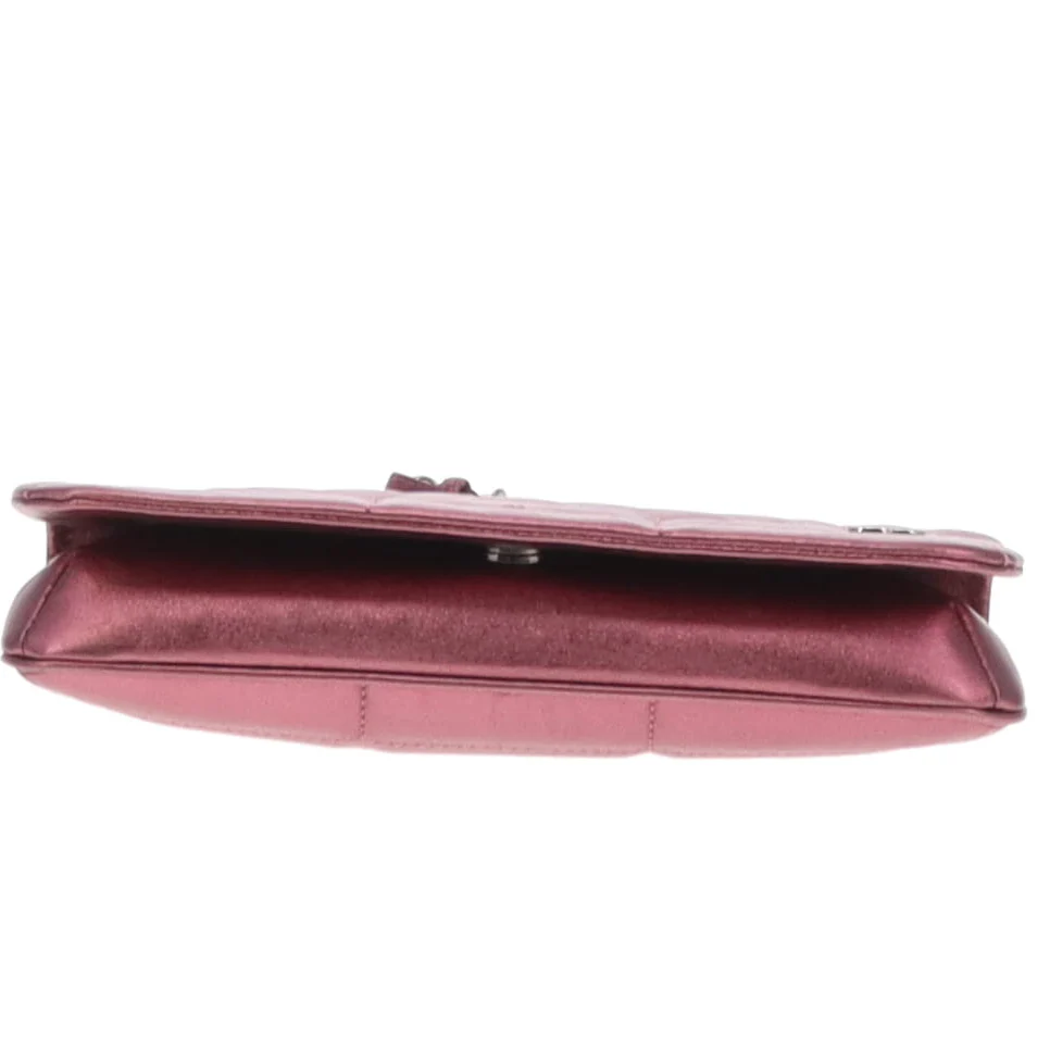 Chanel CC Quilted Pink Iridescent Calfskin Full Single Flap - Image 6